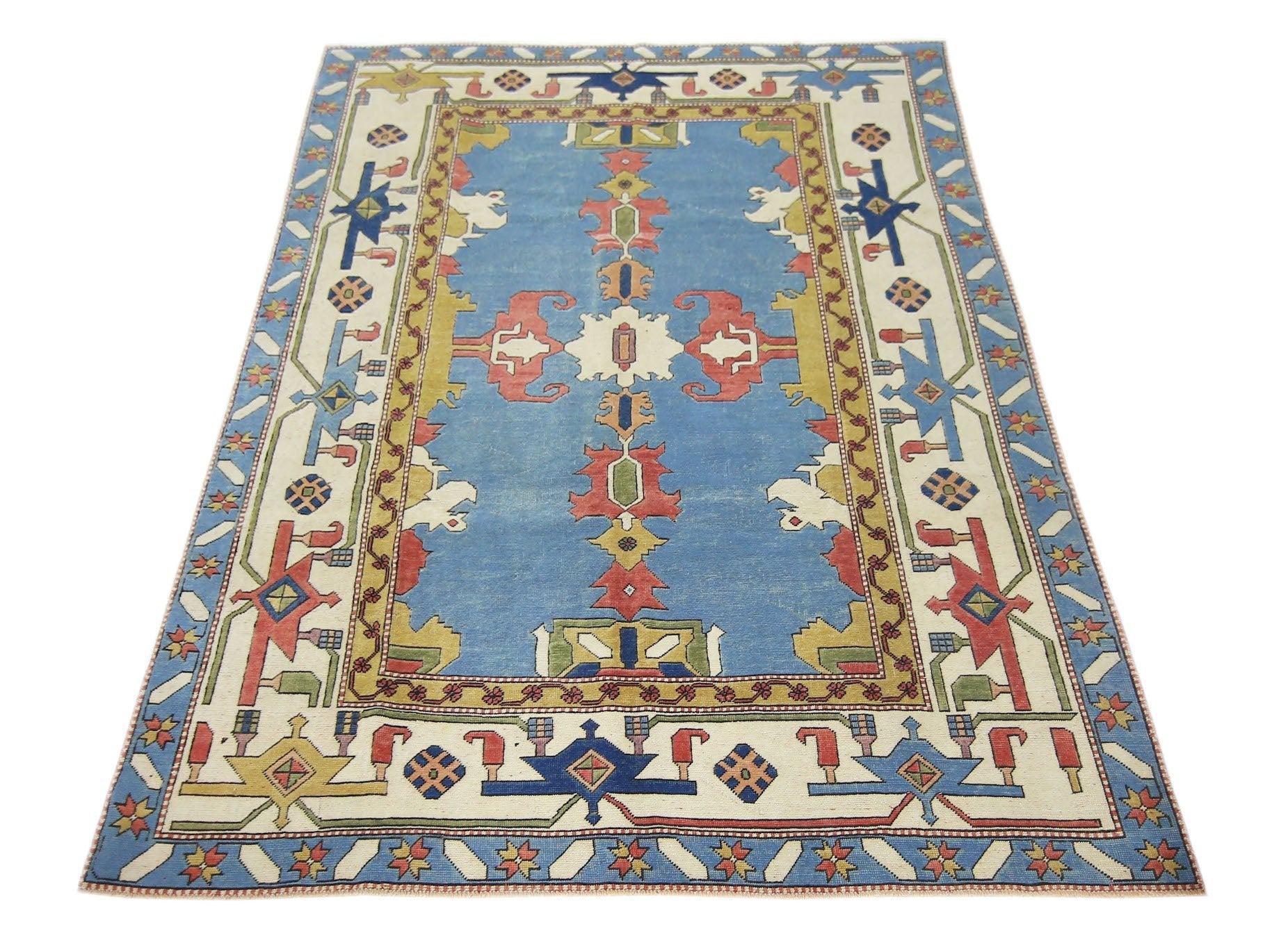 Handmade Vintage Turkish Kars Rug | 339 x 218 cm | 11'2" x 7'2" - Najaf Rugs & Textile