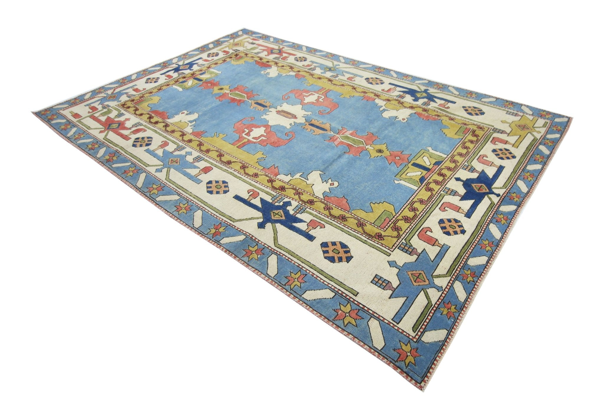 Handmade Vintage Turkish Kars Rug | 339 x 218 cm | 11'2" x 7'2" - Najaf Rugs & Textile