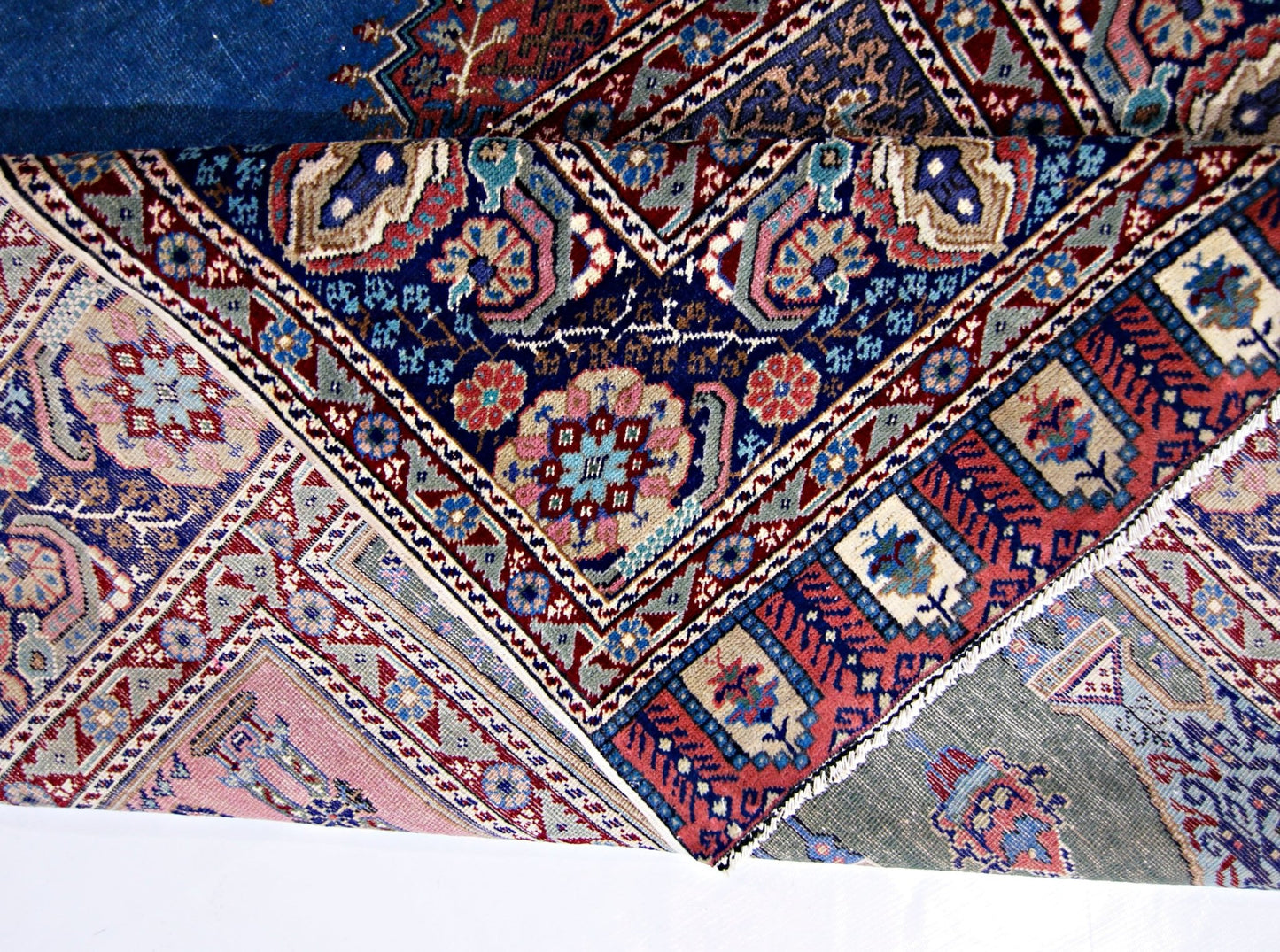 Handmade Vintage Turkish Kayseri Hallway Runner | 285 x 103 cm | 9'4" x 3'5" - Najaf Rugs & Textile