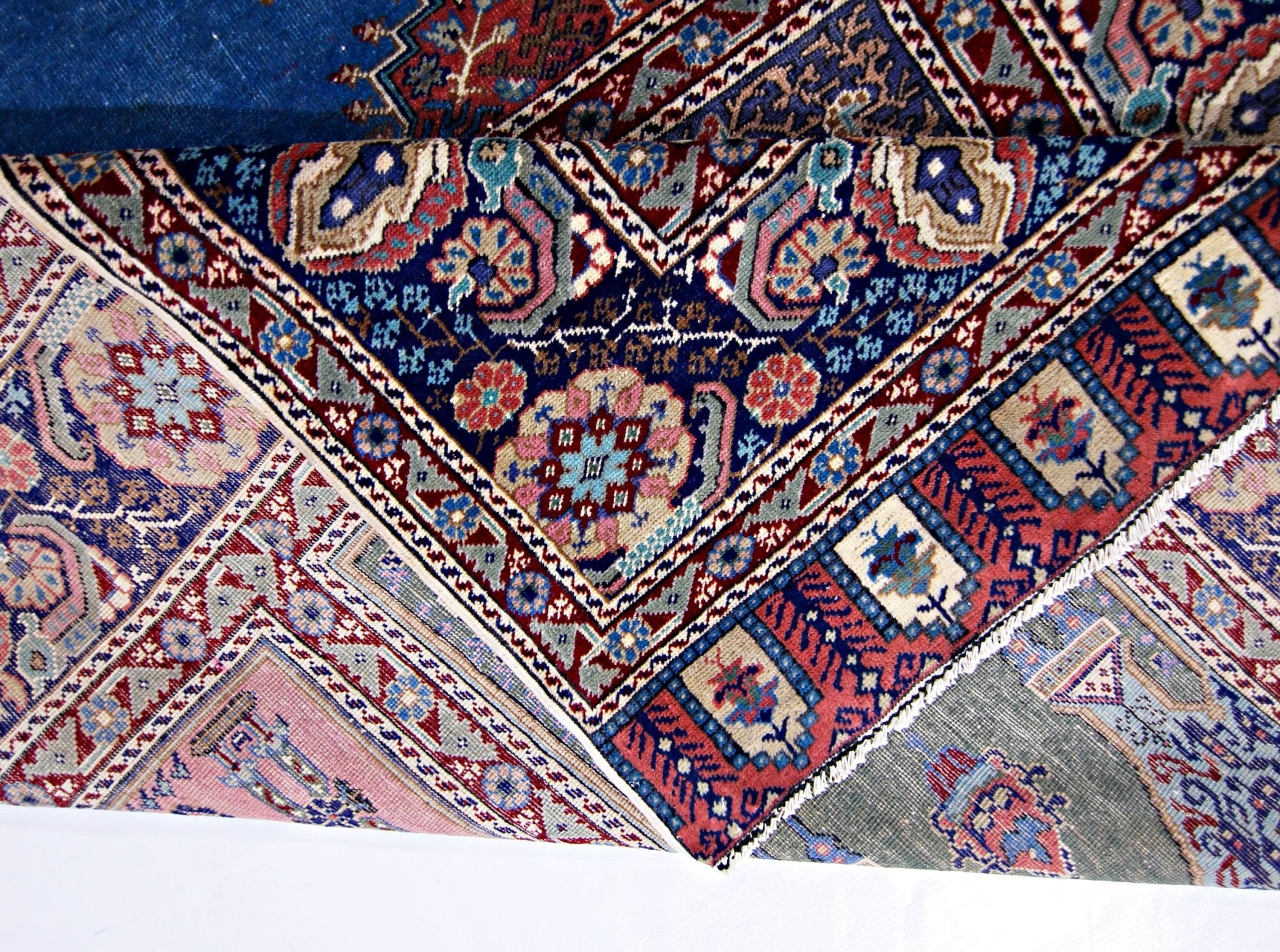 Handmade Vintage Turkish Kayseri Hallway Runner | 285 x 103 cm | 9'4" x 3'5" - Najaf Rugs & Textile