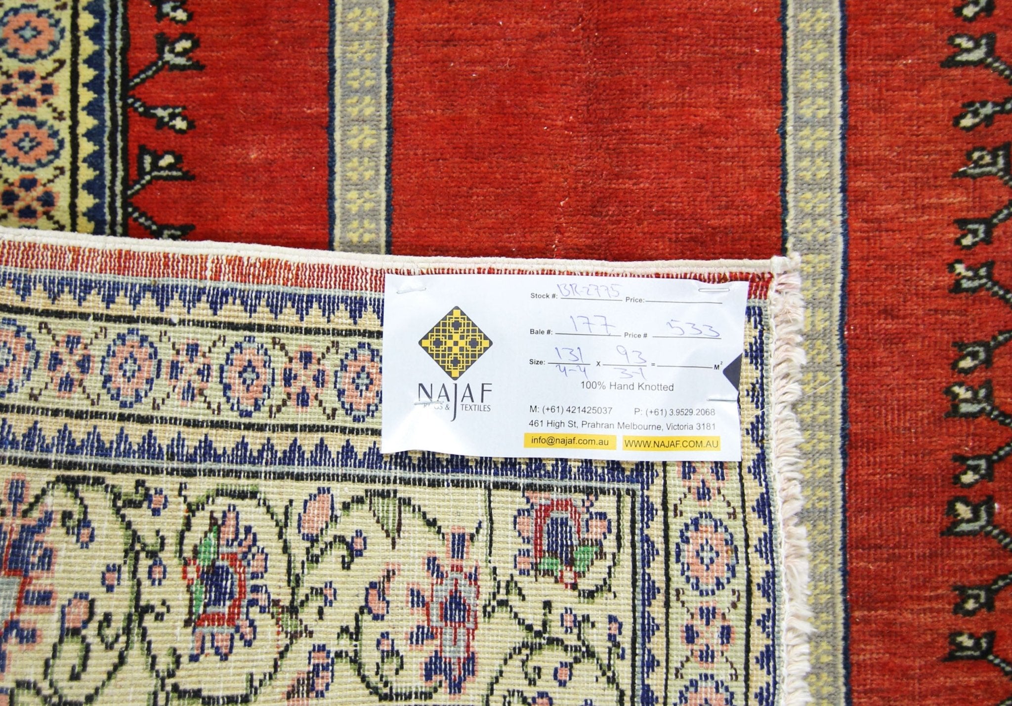 Handmade Vintage Turkish Kayseri Prayer Rug | 131 x 93 cm | 4'4" x 3'1" - Najaf Rugs & Textile