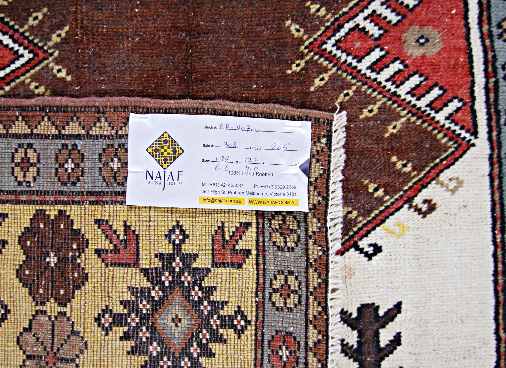 Handmade Vintage Turkish Kayseri Prayer Rug | 198 x 122 cm | 6'6" x 4' - Najaf Rugs & Textile