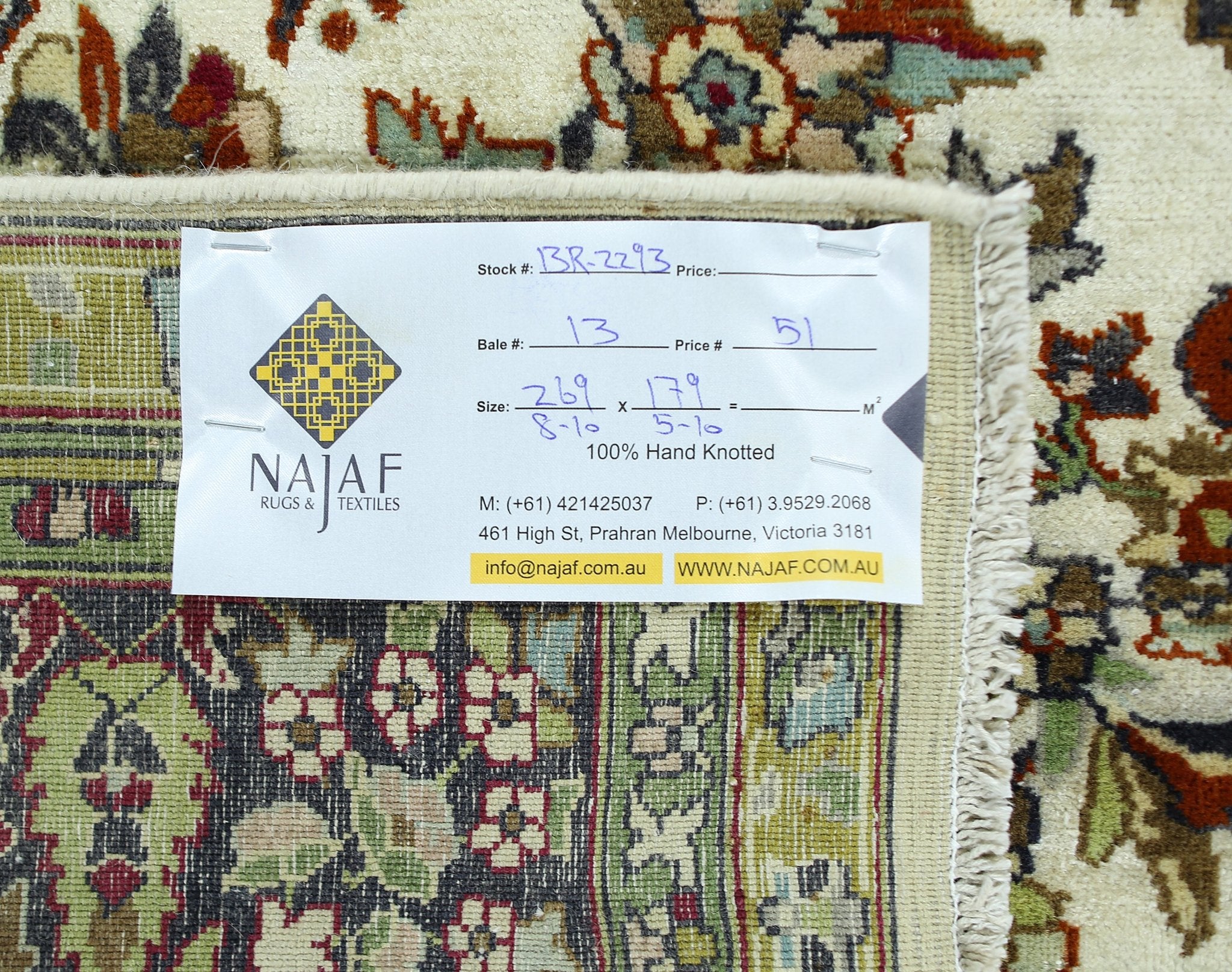 Handmade Vintage Turkish Kayseri Rug | 269 x 179 cm | 7'10" x 5'10" - Najaf Rugs & Textile