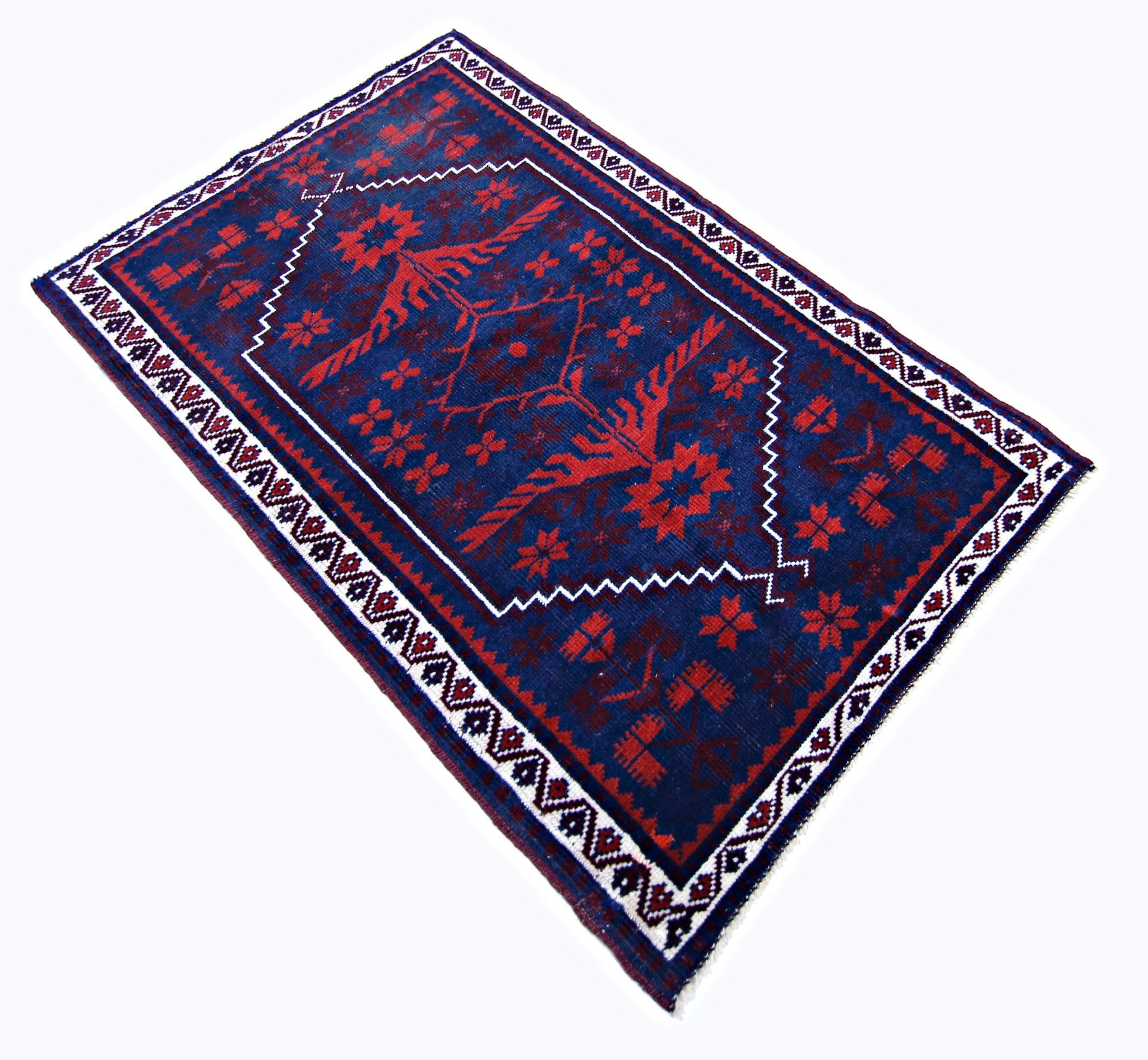 Handmade Vintage Turkish Rug | 121 x 79 cm | 4' x 2'7" - Najaf Rugs & Textile