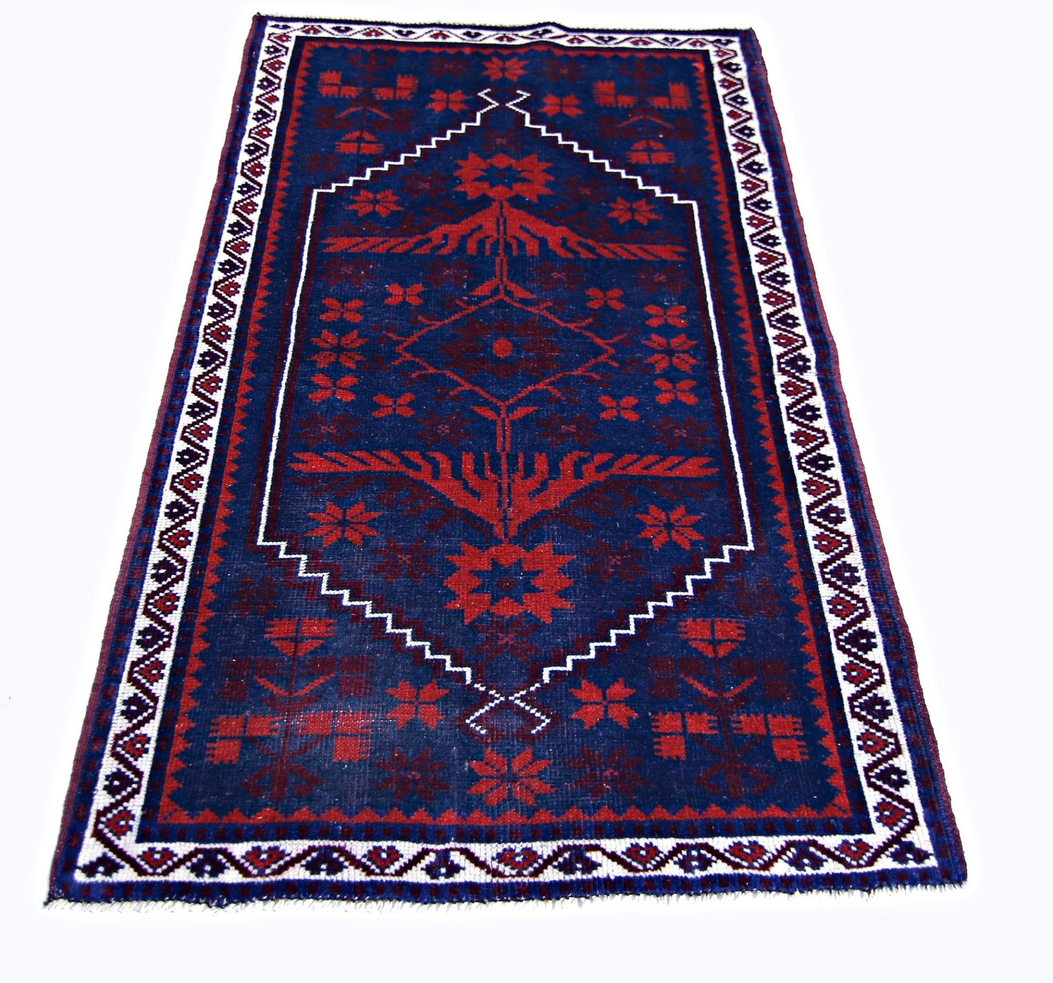 Handmade Vintage Turkish Rug | 121 x 79 cm | 4' x 2'7" - Najaf Rugs & Textile