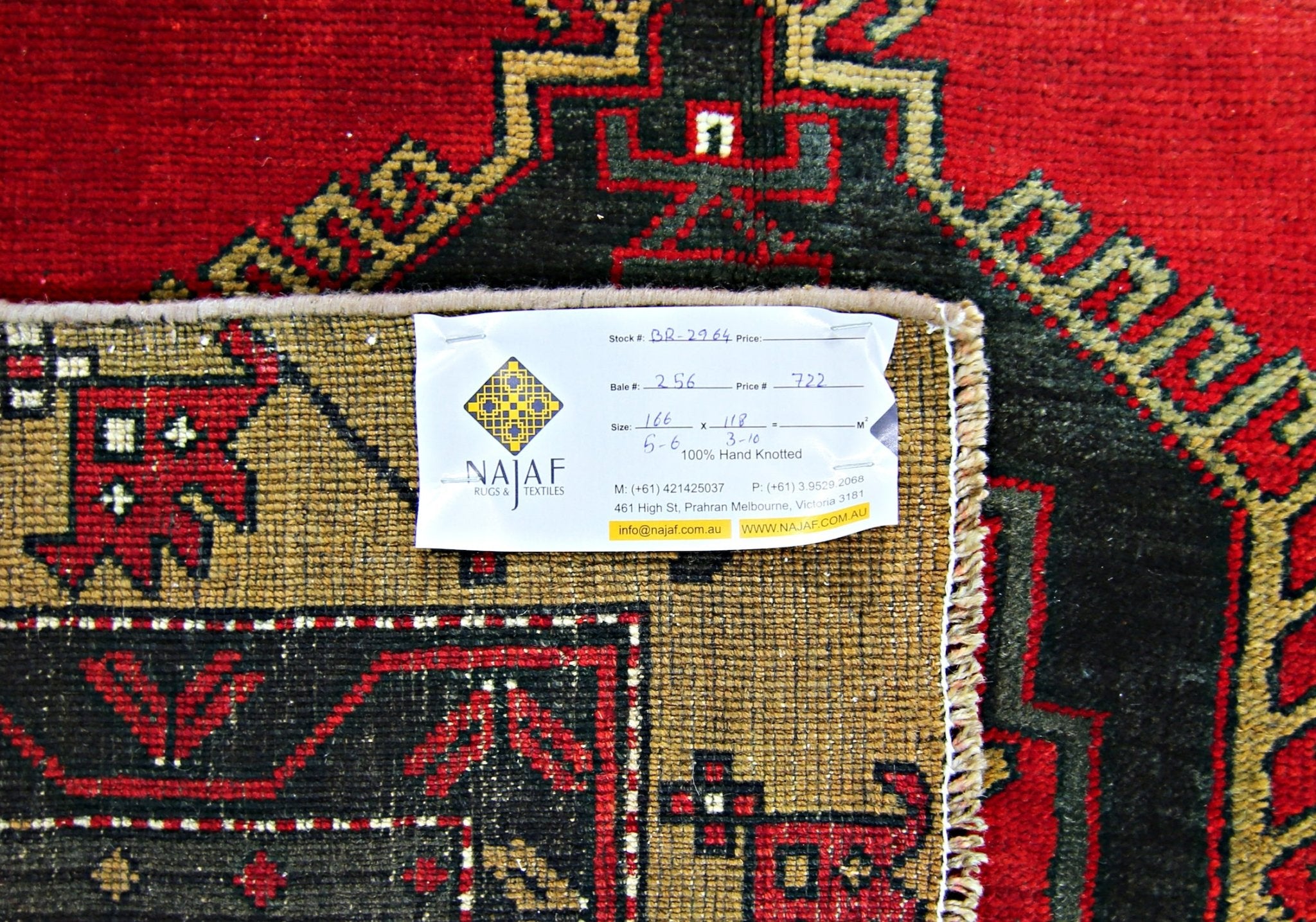 Handmade Vintage Turkish Rug | 166 x 118 cm | 5'6" x 3'10" - Najaf Rugs & Textile