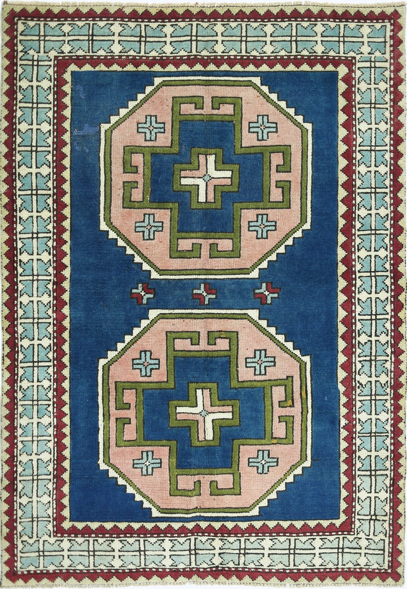 Handmade Vintage Turkish Rug | 170 x 129 cm | 5'7" x 4'3" - Najaf Rugs & Textile