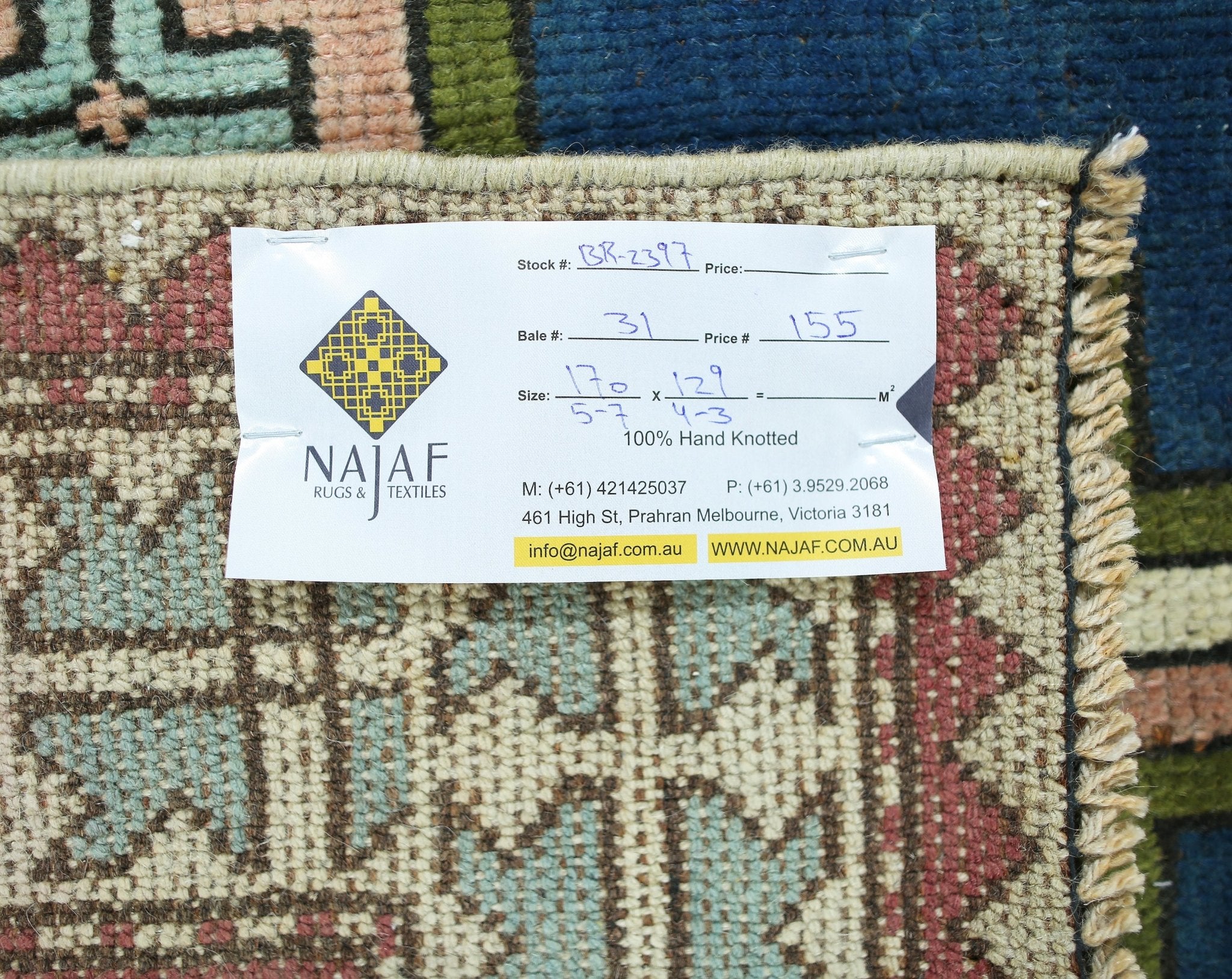 Handmade Vintage Turkish Rug | 170 x 129 cm | 5'7" x 4'3" - Najaf Rugs & Textile