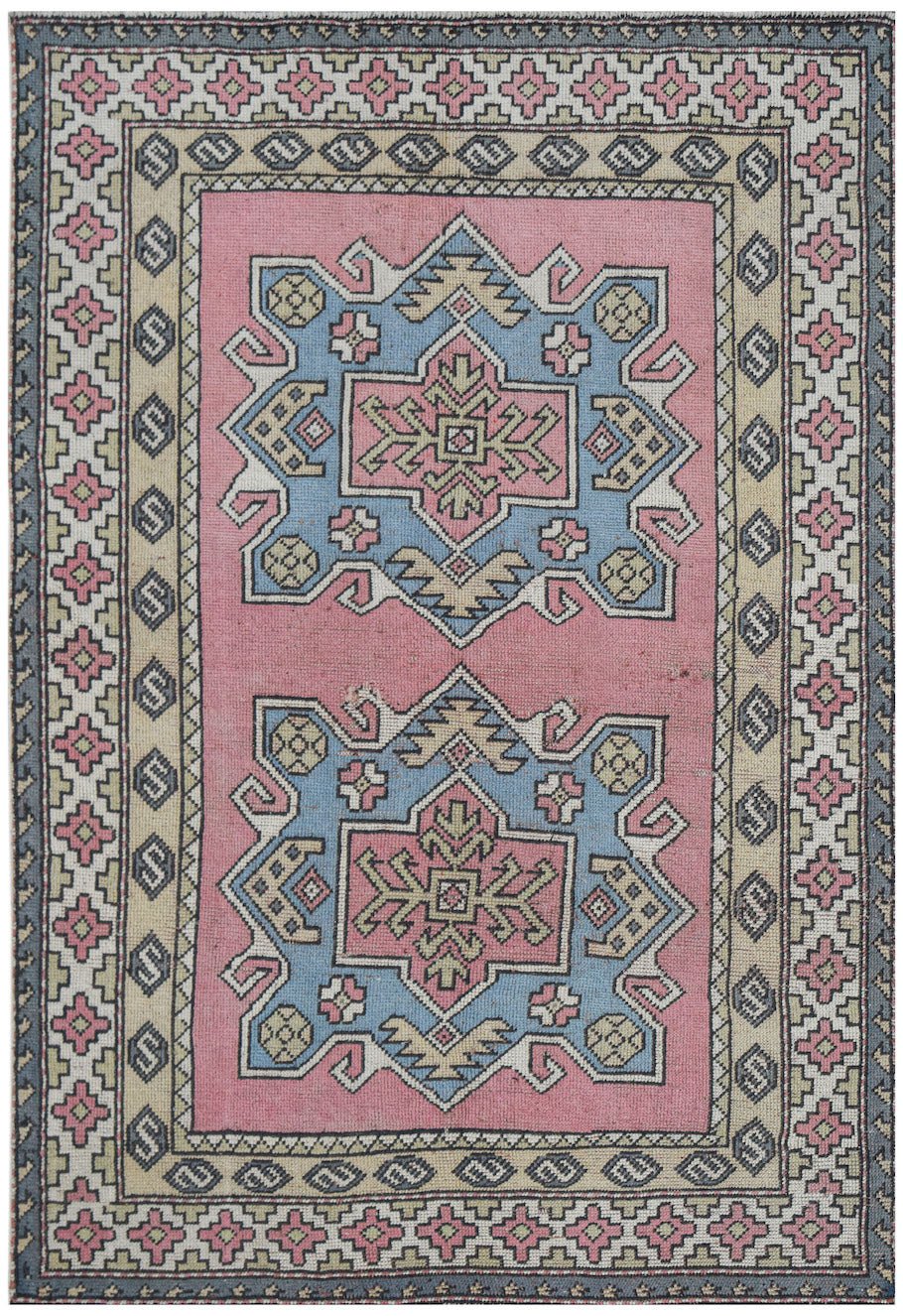 Handmade Vintage Turkish Rug | 186 x 131 cm | 6' x 4'4" - Najaf Rugs & Textile