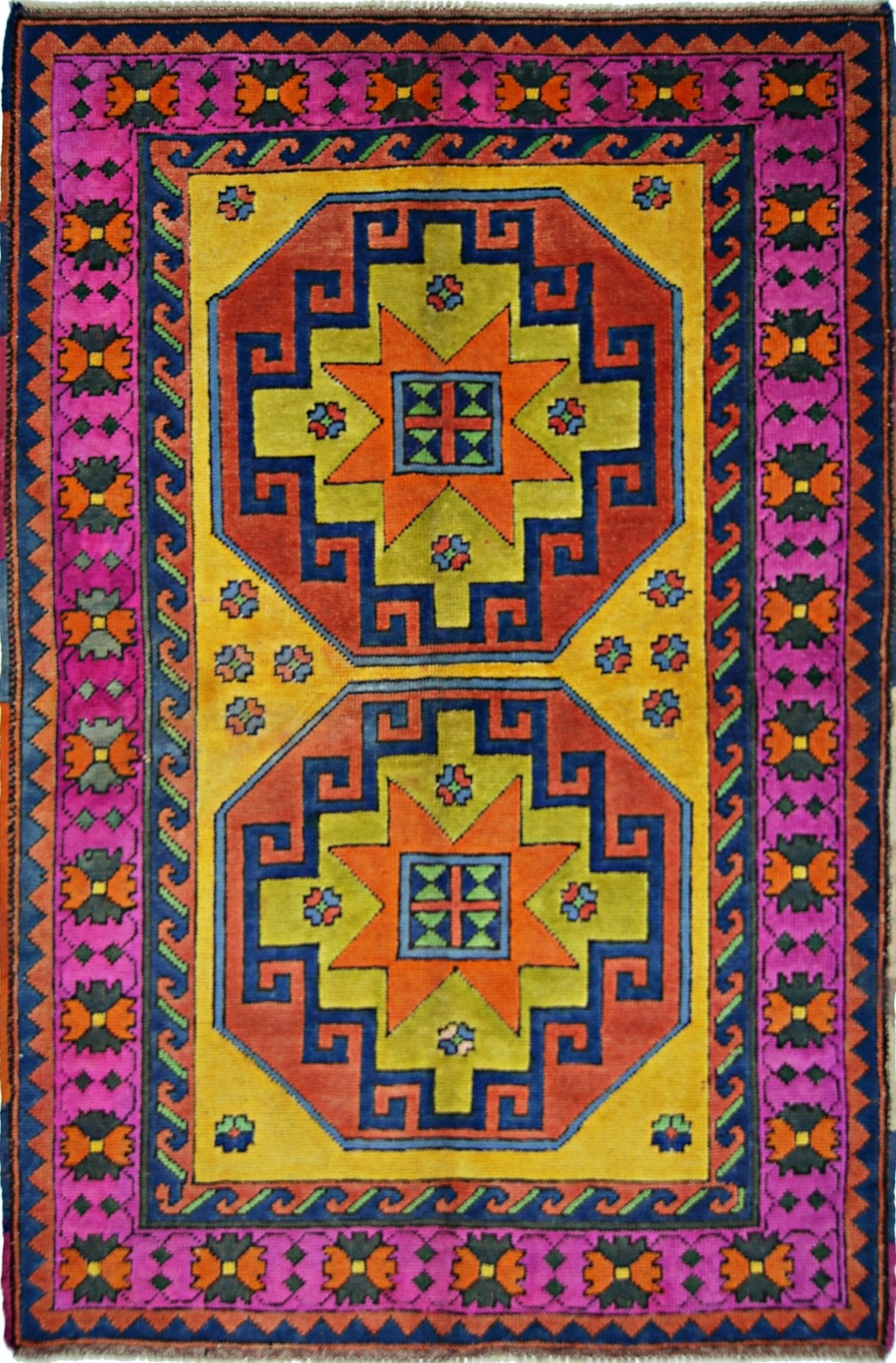 Handmade Vintage Turkish Rug | 195 x 131 cm | 6'9" x 4'4" - Najaf Rugs & Textile