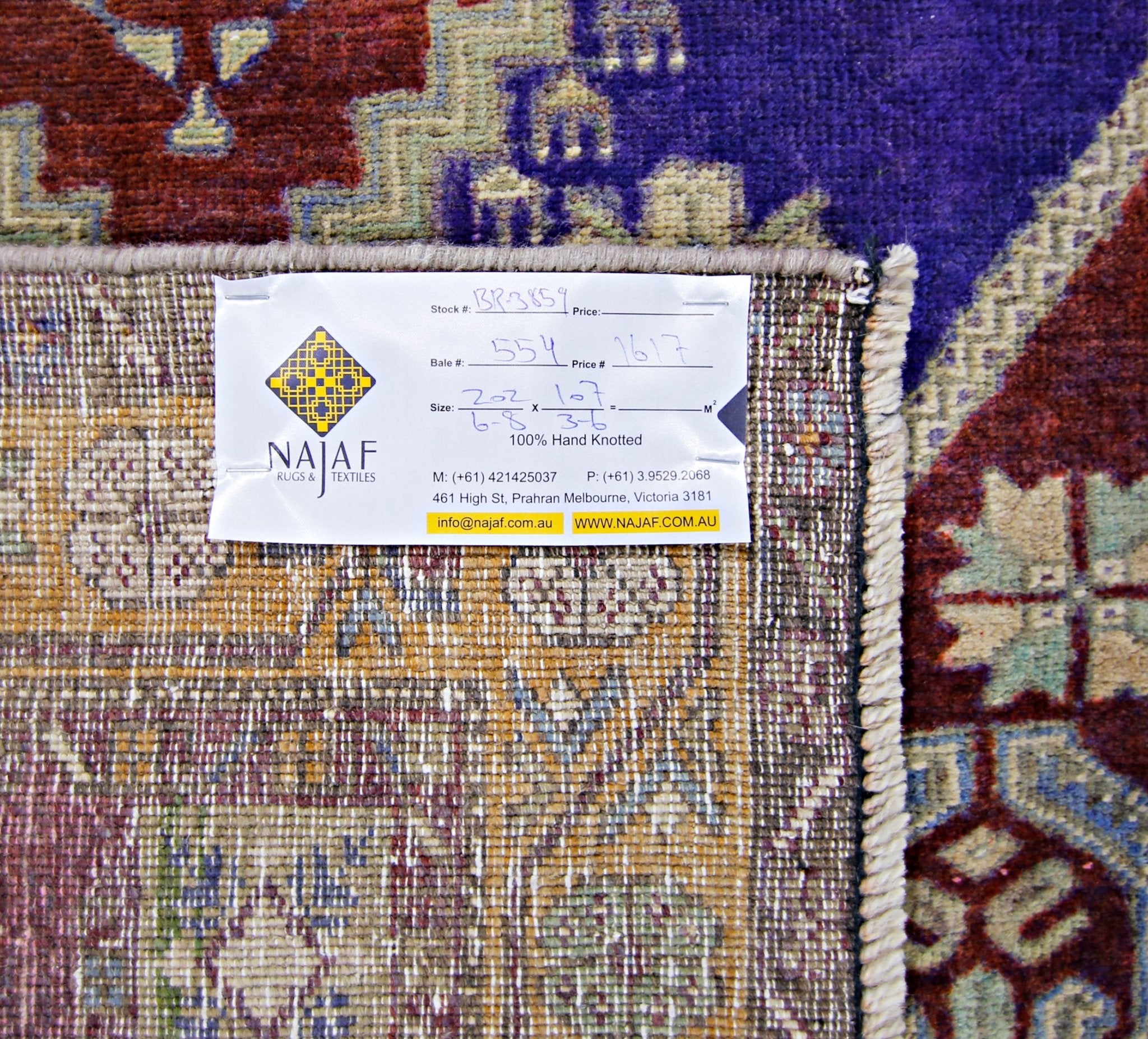 Handmade Vintage Turkish Rug | 202 x 107 cm | 6'8" x 3'6" - Najaf Rugs & Textile