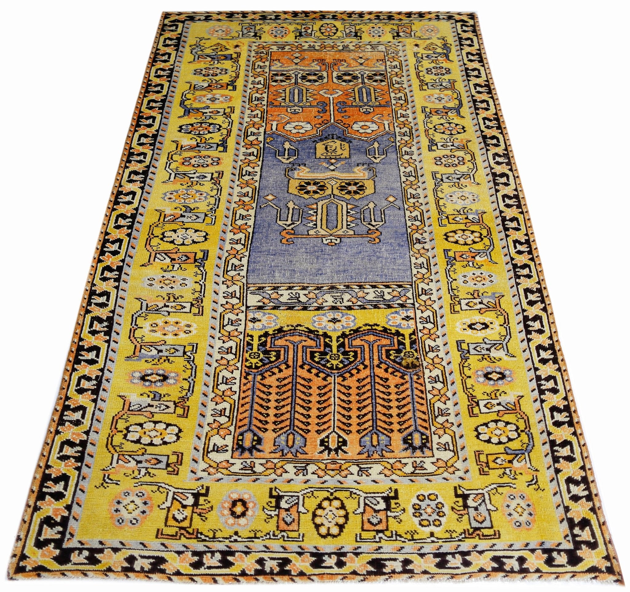 Handmade Vintage Turkish Rug | 207 x 110 cm | 6'9" x 3'7" - Najaf Rugs & Textile