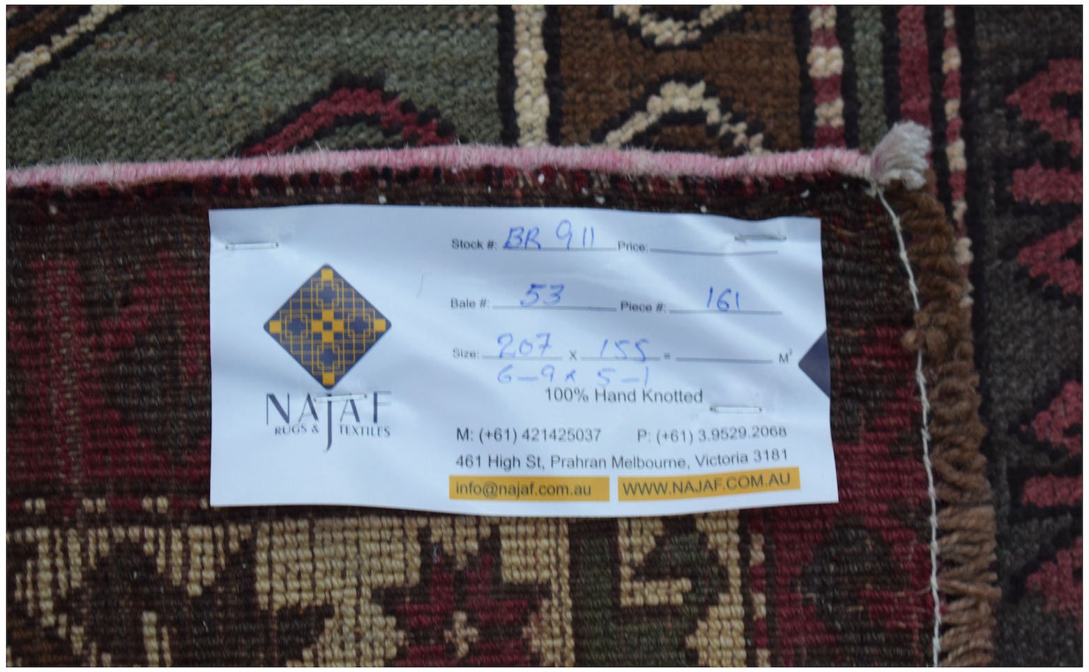 Handmade Vintage Turkish Rug | 207 x 155 cm | 6'9" x 5'1" - Najaf Rugs & Textile