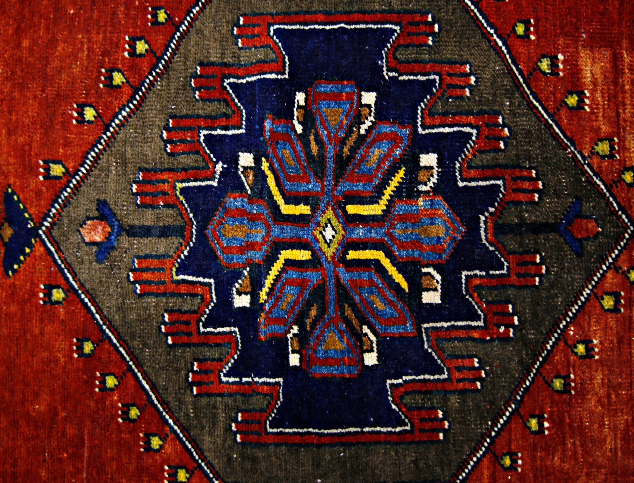 Handmade Vintage Turkish Rug | 218 x 108 cm | 7'2" x 3'6" - Najaf Rugs & Textile