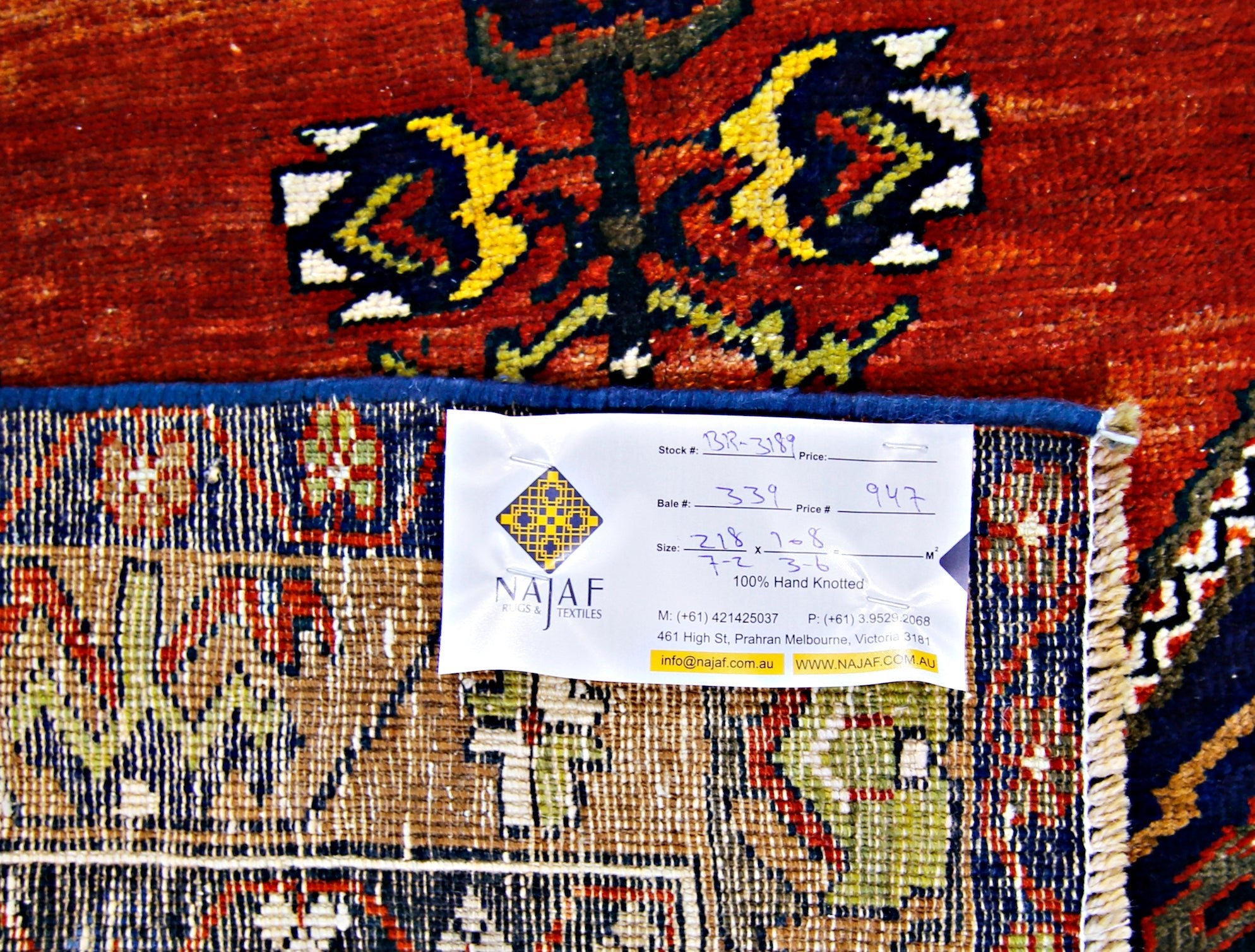 Handmade Vintage Turkish Rug | 218 x 108 cm | 7'2" x 3'6" - Najaf Rugs & Textile