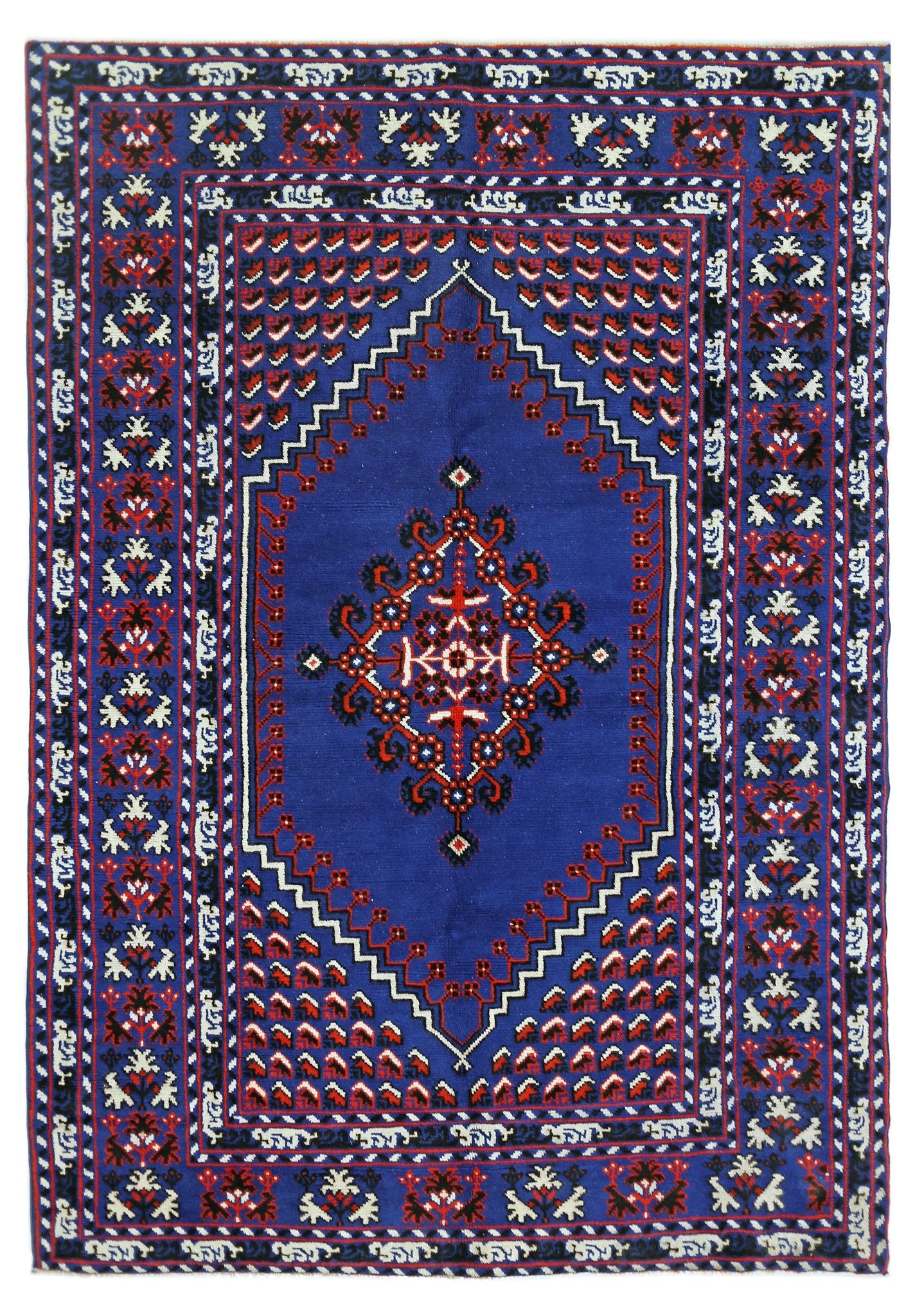 Handmade Vintage Turkish Rug | 250 x 167 cm | 8'2" x 5'6" - Najaf Rugs & Textile