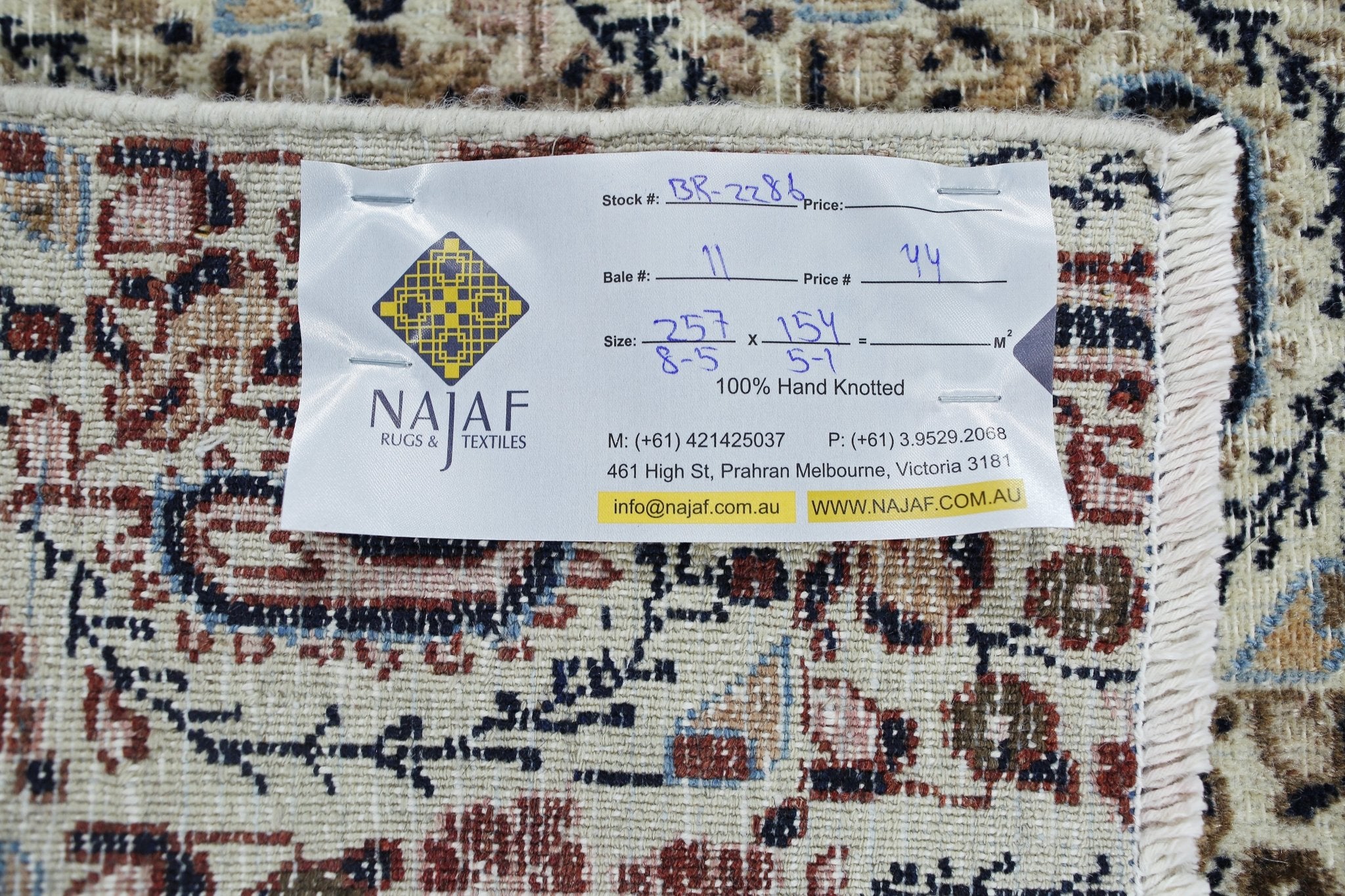 Handmade Vintage Turkish Rug | 257 x 154 cm | 8'5" x 5'1" - Najaf Rugs & Textile