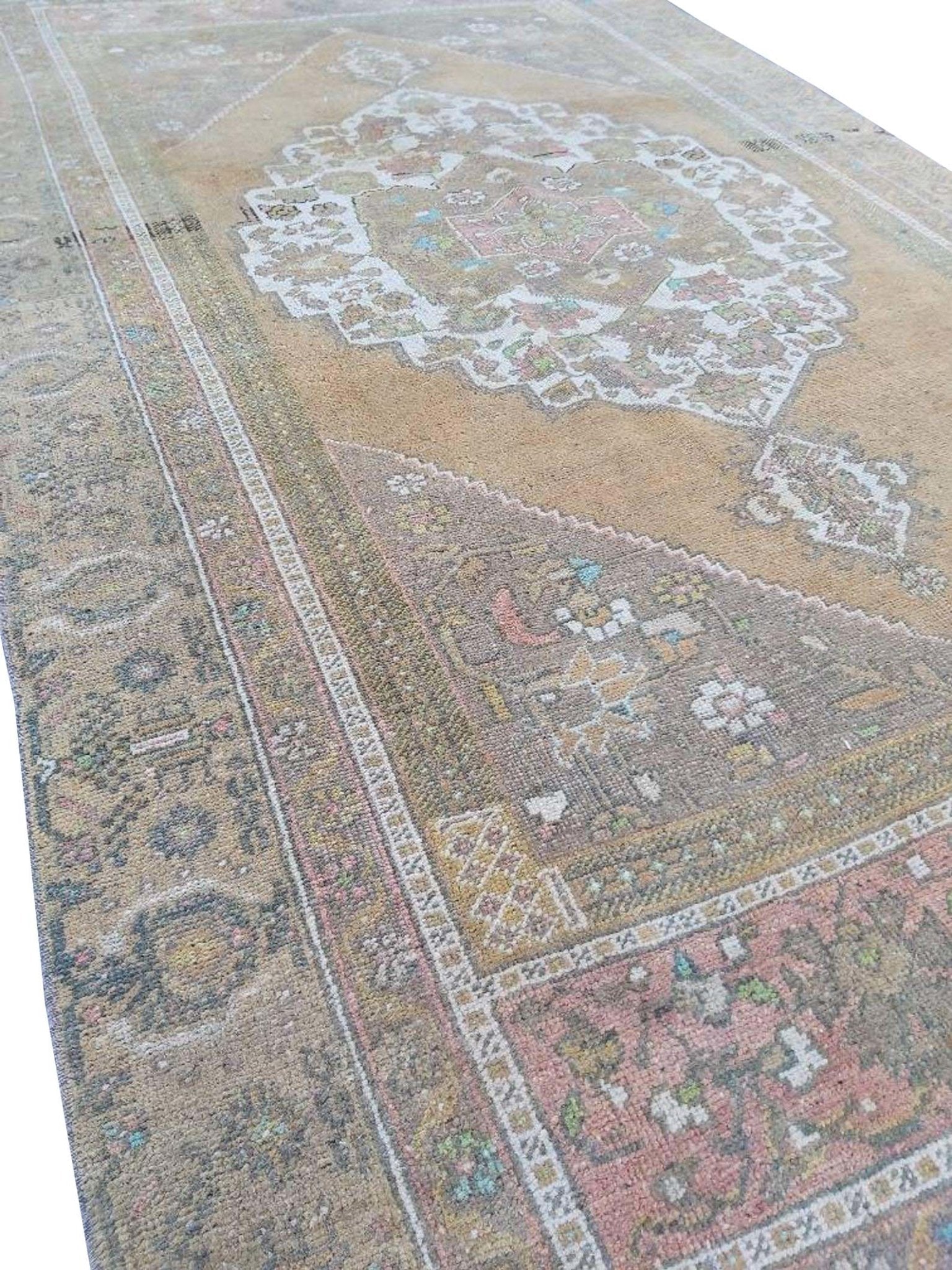 Handmade Vintage Turkish Rug | 260 x 153 cm | 8'5" x 5' - Najaf Rugs & Textile