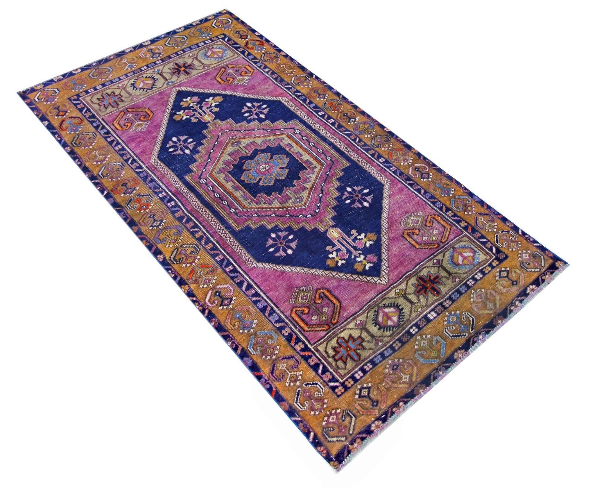 Handmade Vintage Turkish Taspinar Rug | 166 x 94 cm | 5'5" x 3'1" - Najaf Rugs & Textile