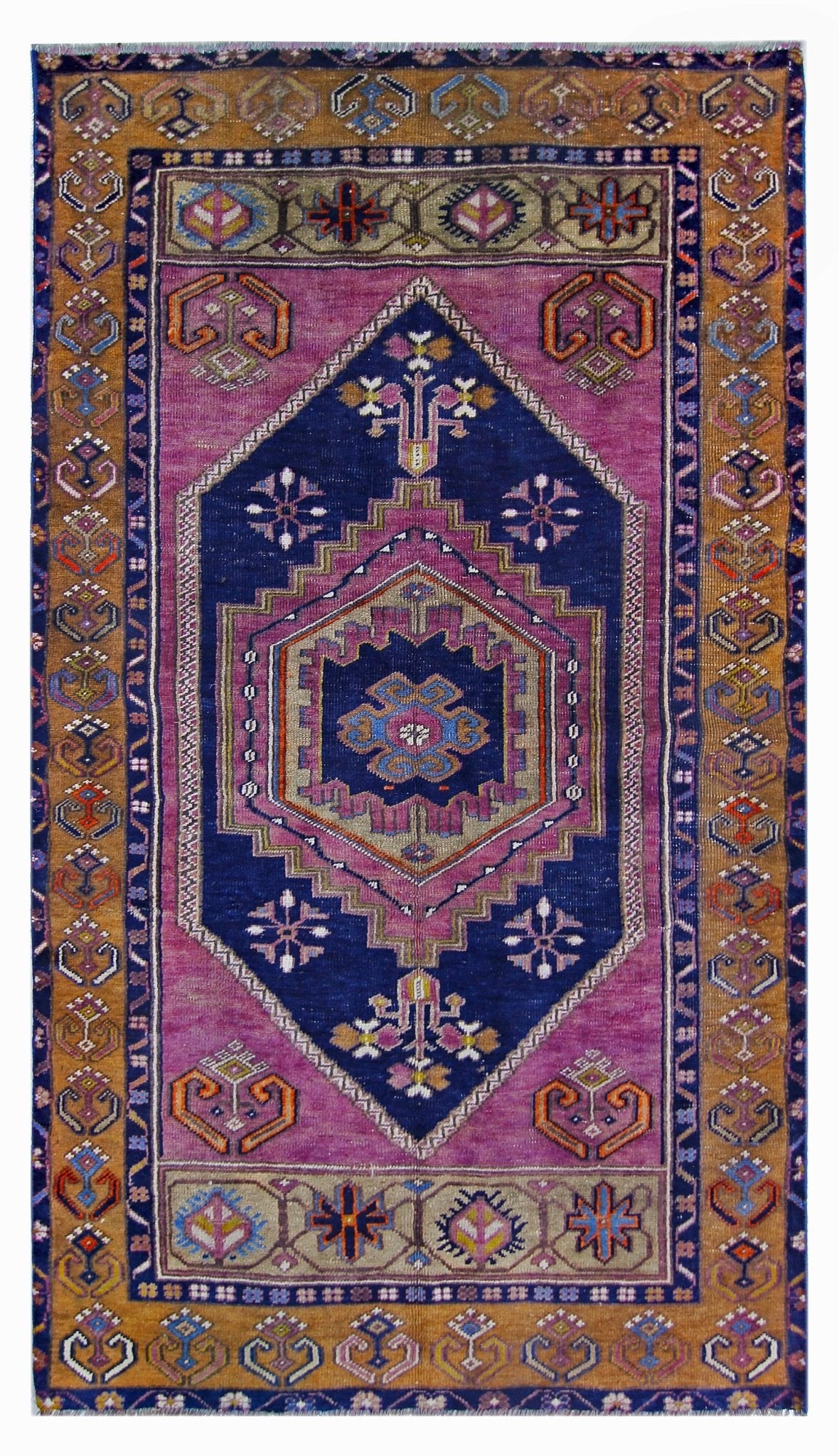 Handmade Vintage Turkish Taspinar Rug | 166 x 94 cm | 5'5" x 3'1" - Najaf Rugs & Textile