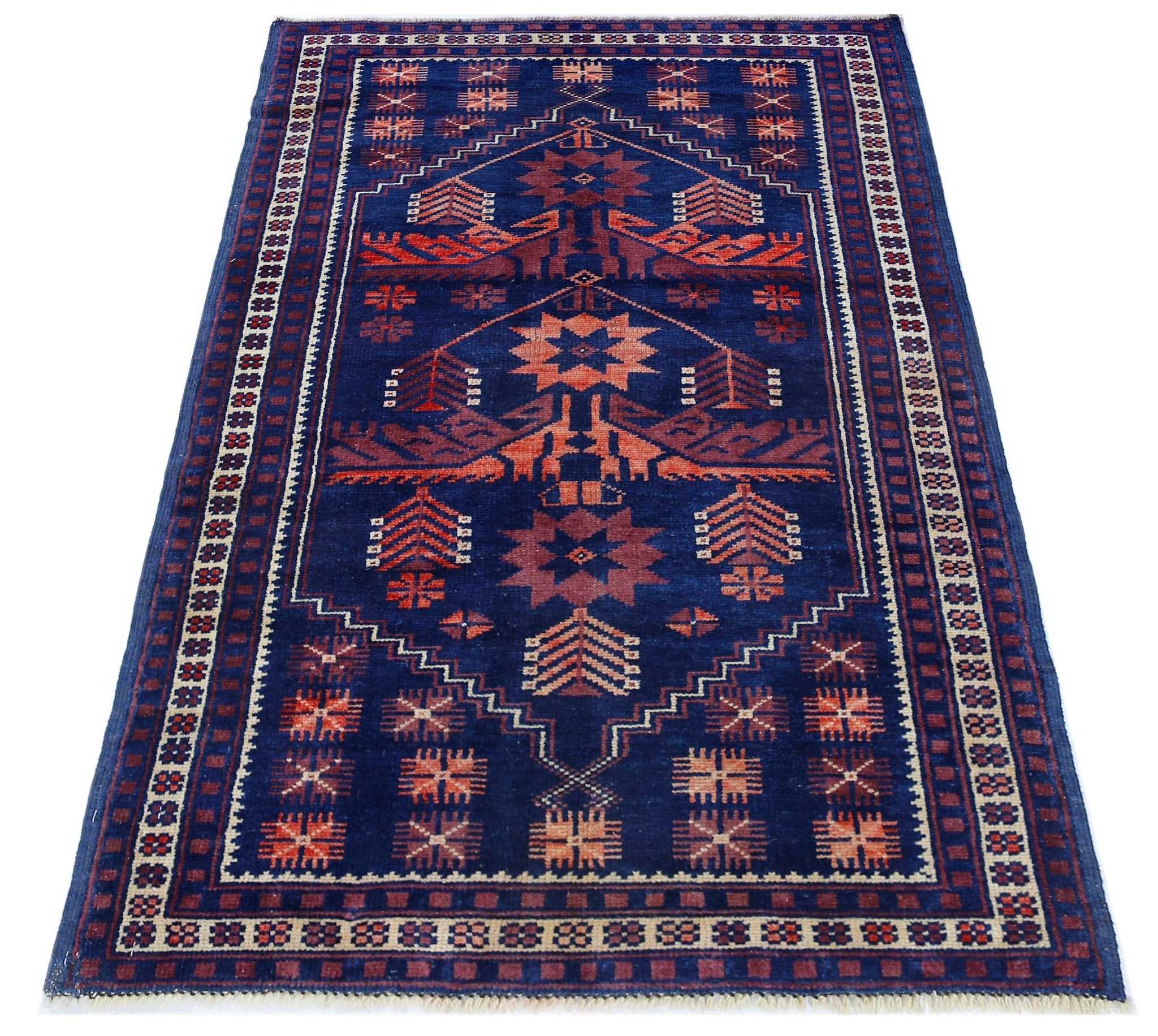 Handmade Vintage Turkish Yagcibedir Rug | 126 x 79 cm | 4'2" x 2'7" - Najaf Rugs & Textile
