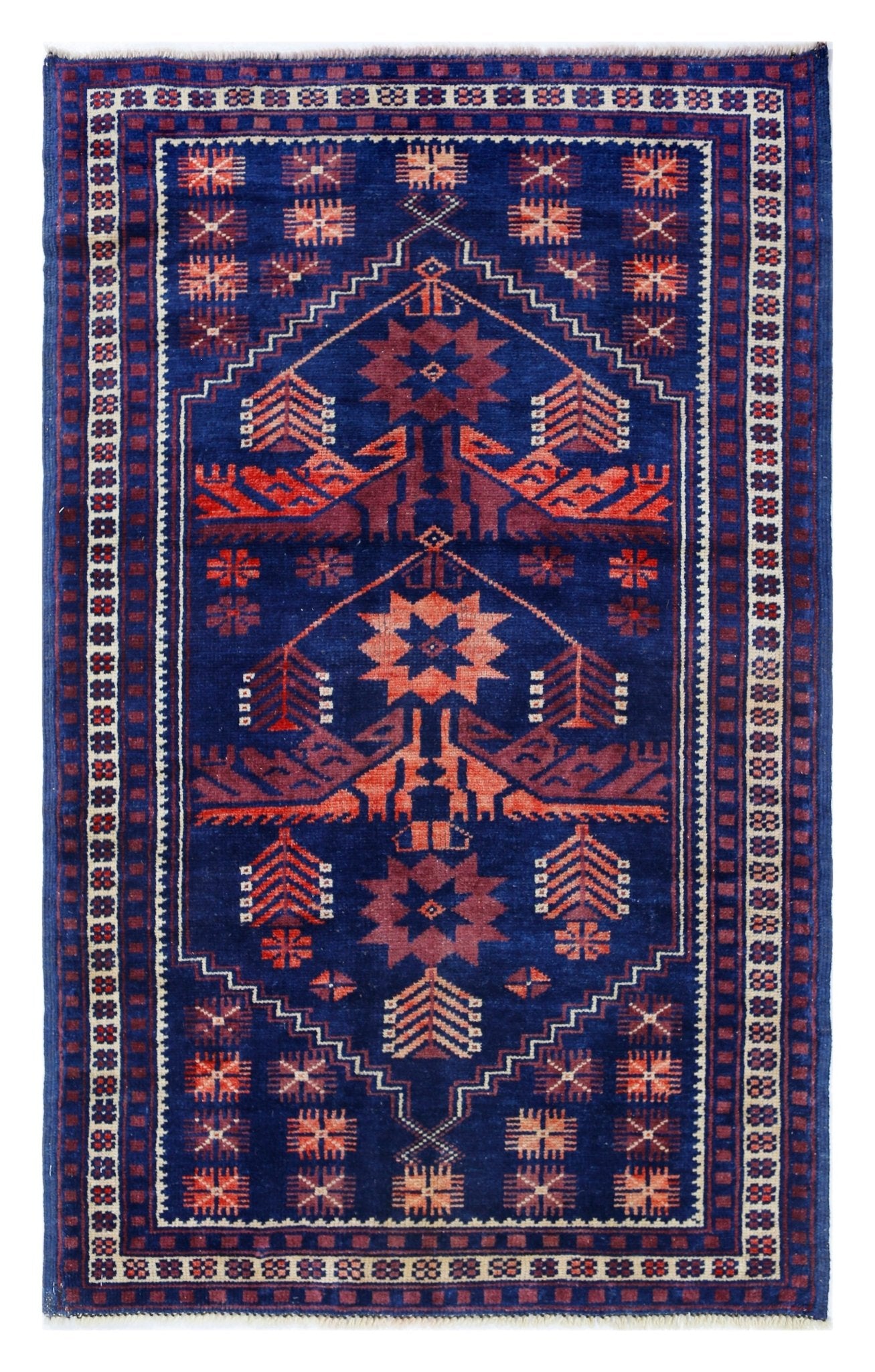 Handmade Vintage Turkish Yagcibedir Rug | 126 x 79 cm | 4'2" x 2'7" - Najaf Rugs & Textile