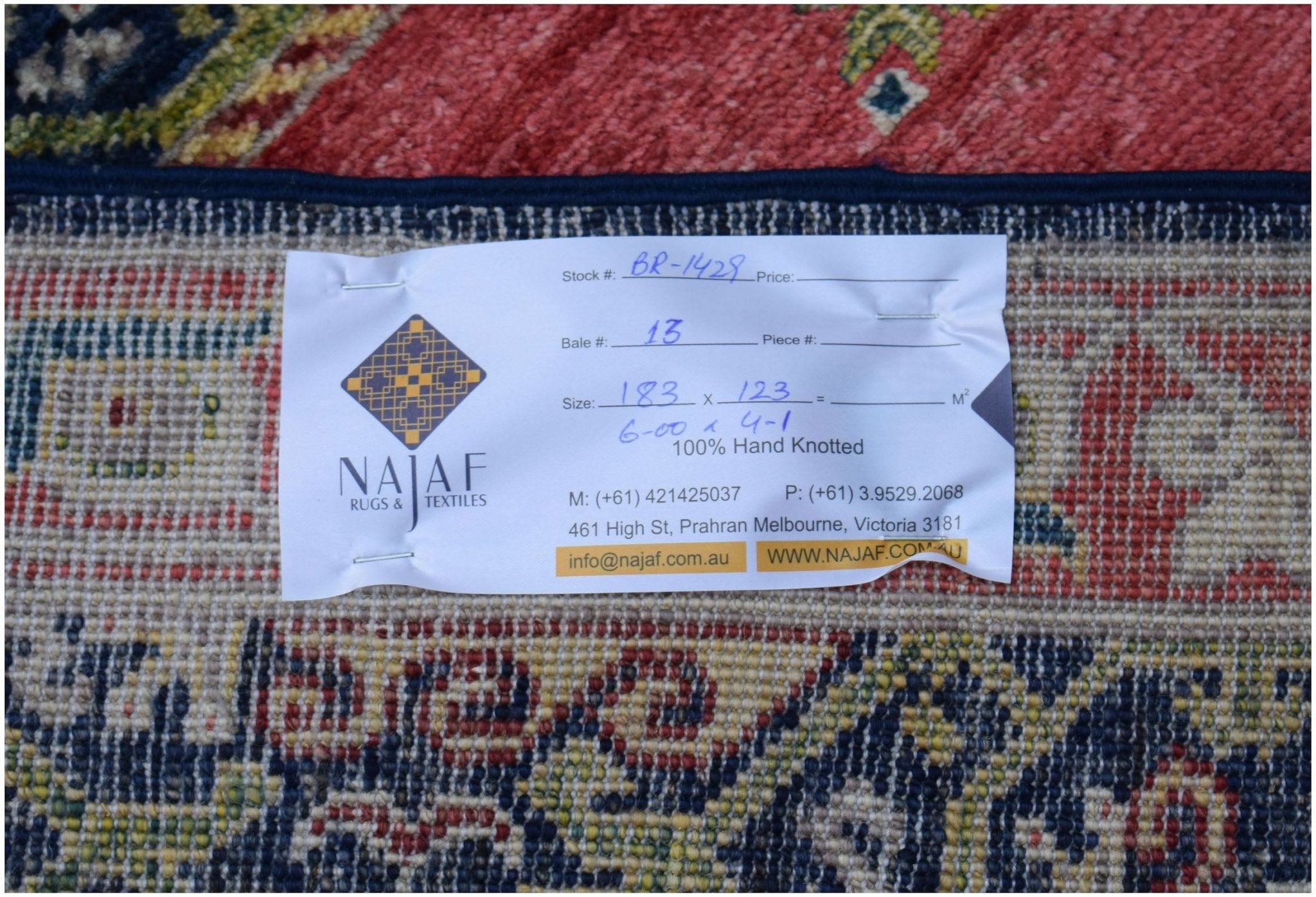 Handwoven Afghan Chobi Rug | 183 x 128 cm | 6' x 4'1" - Najaf Rugs & Textile