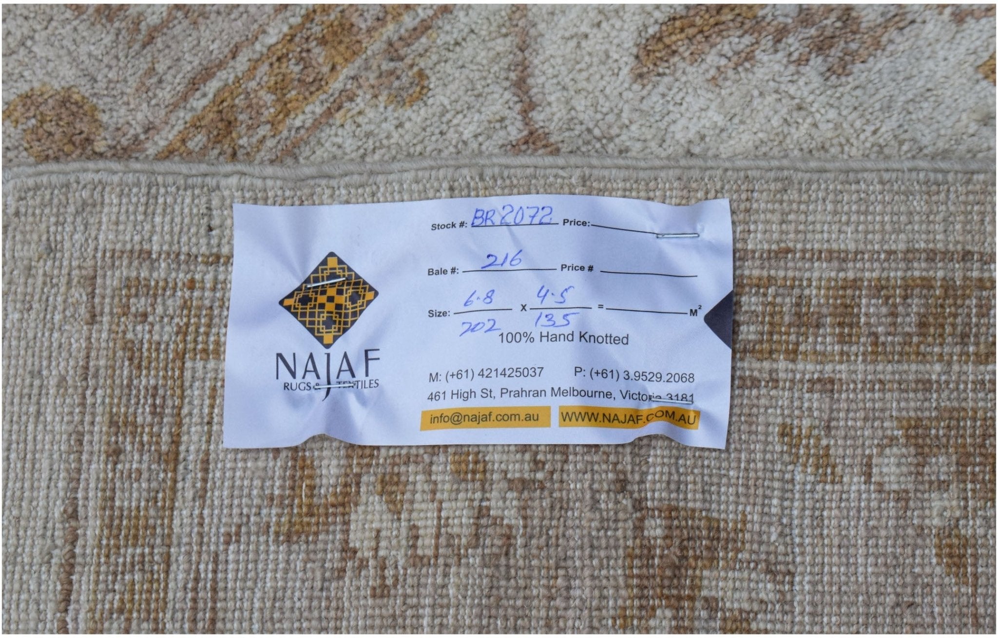 Handwoven Afghan Chobi Rug | 202 x 135 cm | 6'8" x 4'5" - Najaf Rugs & Textile