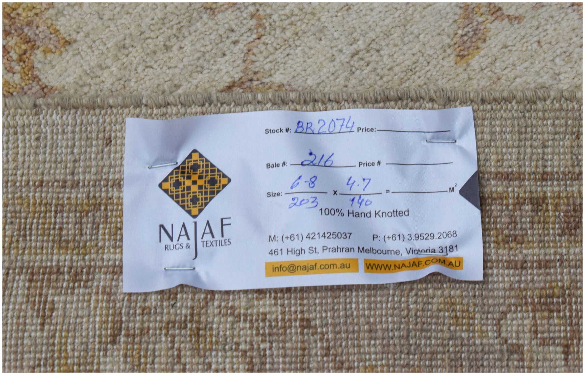 Handwoven Afghan Chobi Rug | 203 x 140 cm | 6'8" x 4'7" - Najaf Rugs & Textile