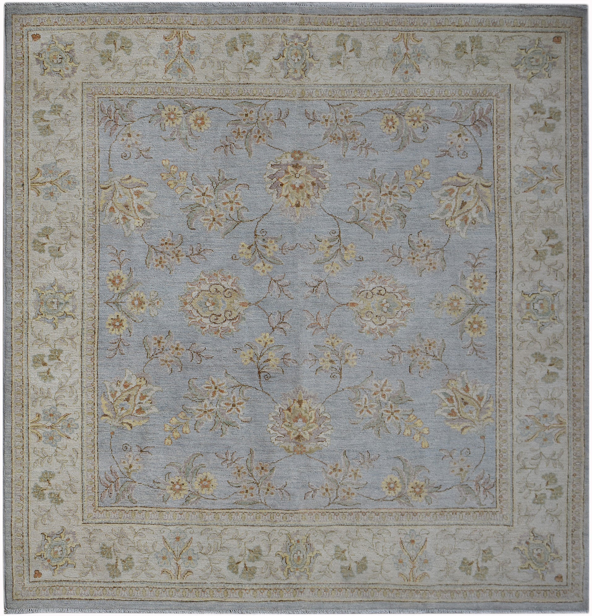 Handwoven Afghan Chobi Rug | 205 x 194 cm | 6'9" x 6'5" - Najaf Rugs & Textile