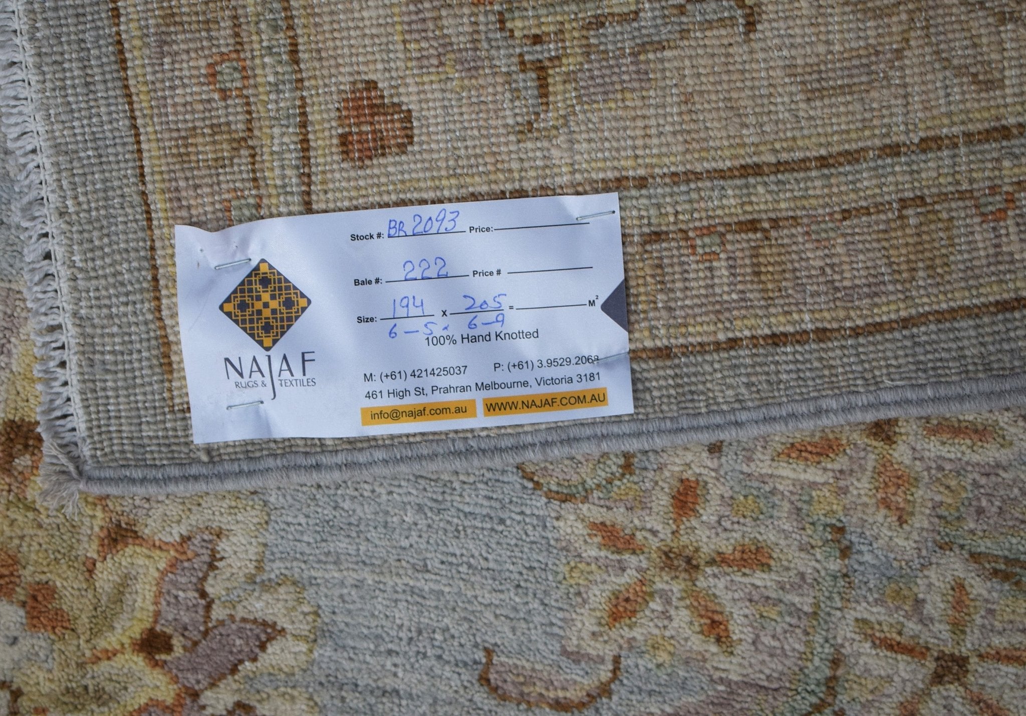Handwoven Afghan Chobi Rug | 205 x 194 cm | 6'9" x 6'5" - Najaf Rugs & Textile