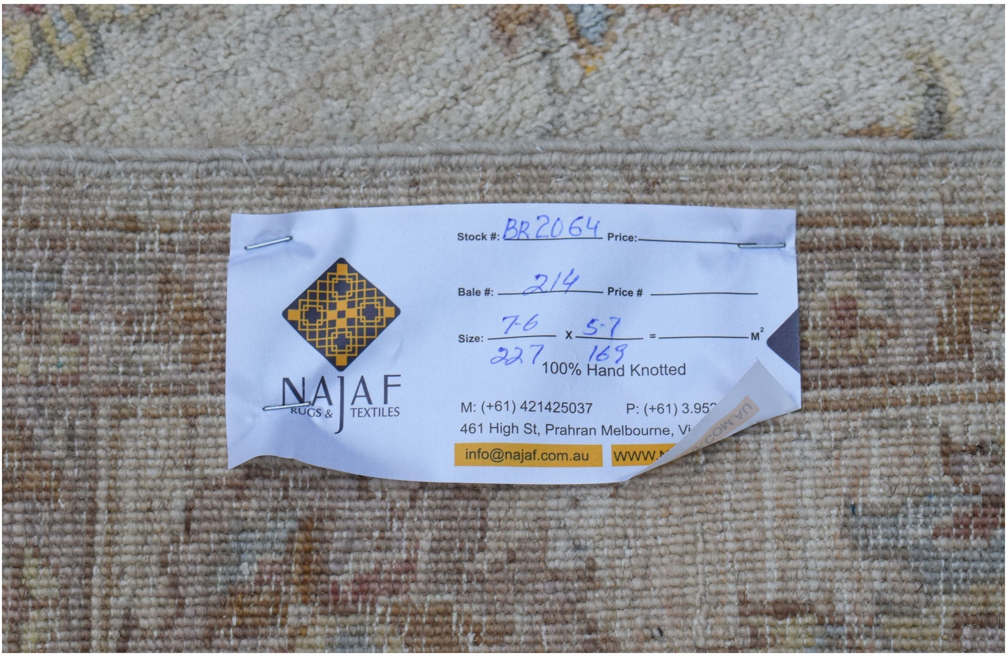 Handwoven Afghan Chobi Rug | 227 x 169 cm | 7'6" x 5'7" - Najaf Rugs & Textile