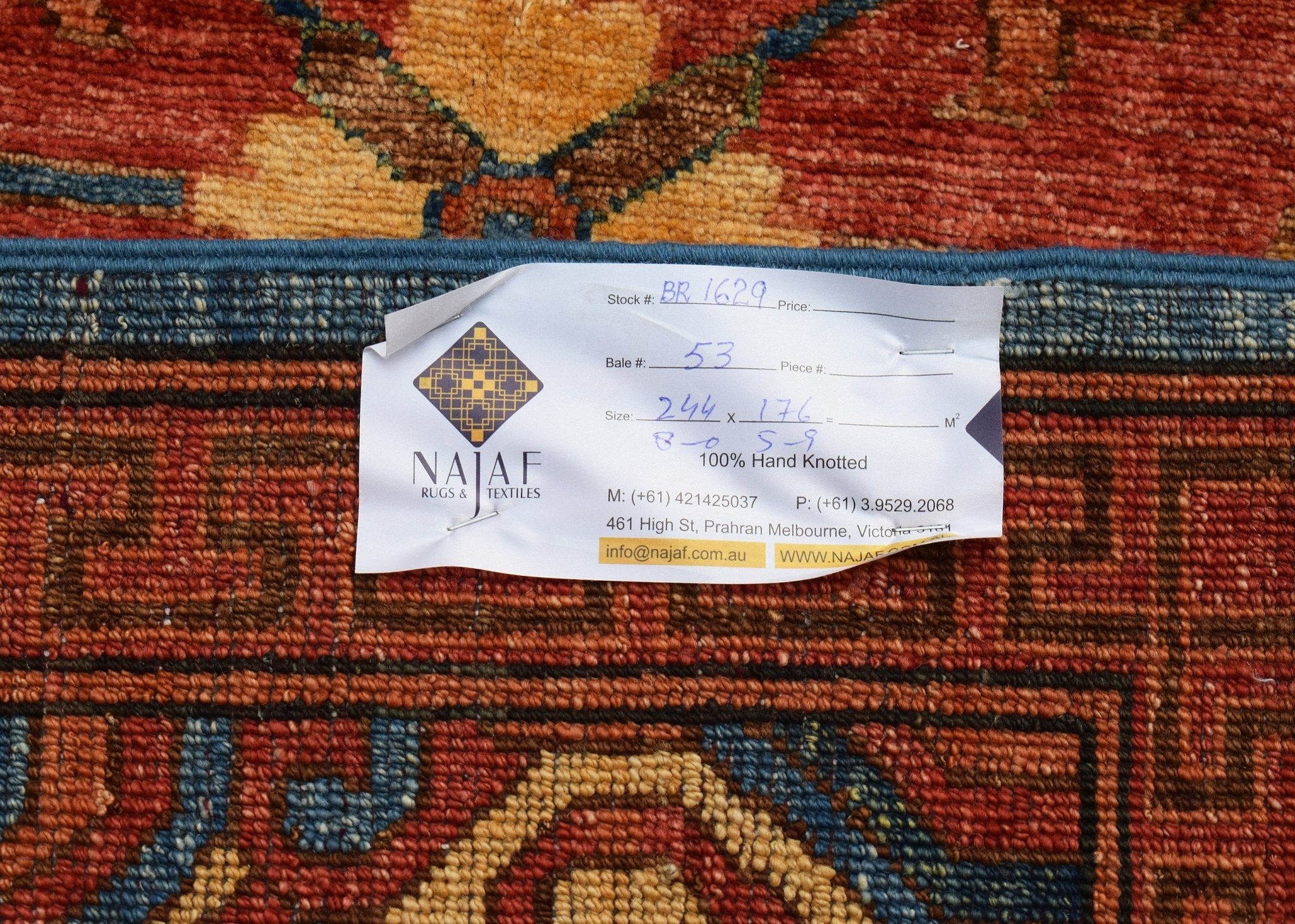 Handwoven Afghan Chobi Rug | 244 x 176 cm | 8' x 5'9" - Najaf Rugs & Textile