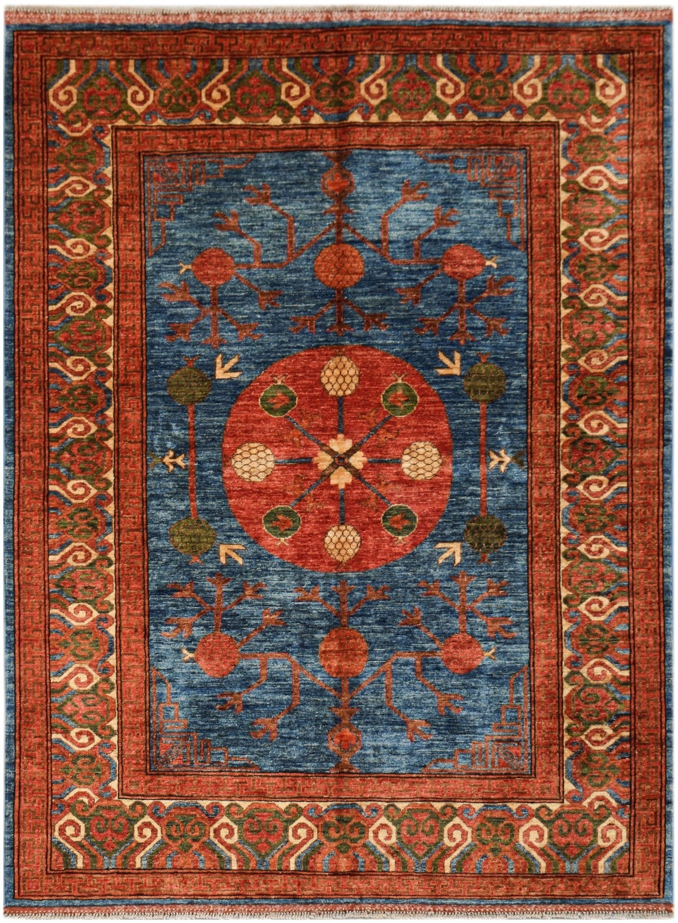 Handwoven Afghan Chobi Rug | 247 x 182 cm | 8'1" x 6' - Najaf Rugs & Textile