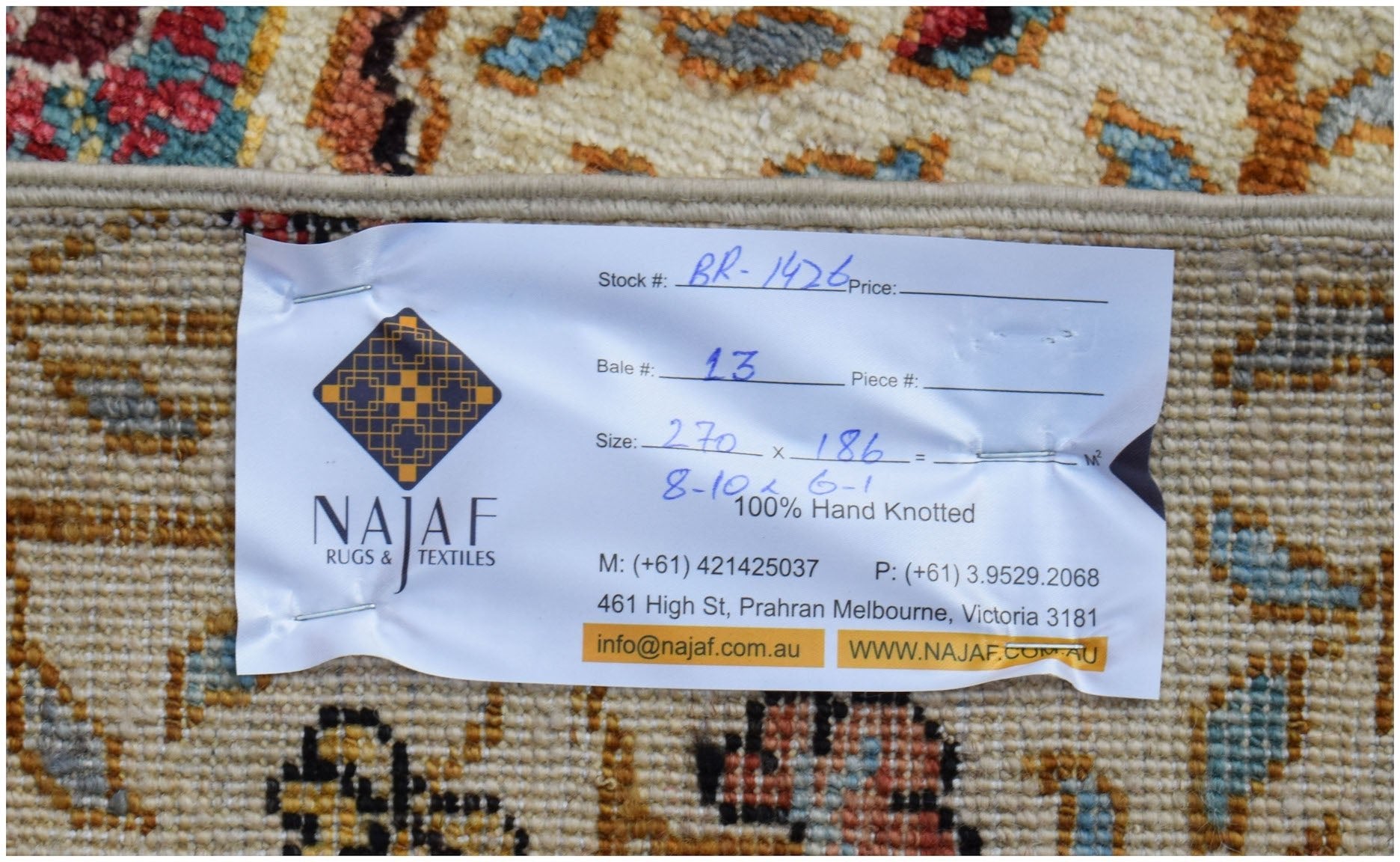 Handwoven Afghan Chobi Rug | 270 x 186 cm | 8'10" x 6'1" - Najaf Rugs & Textile