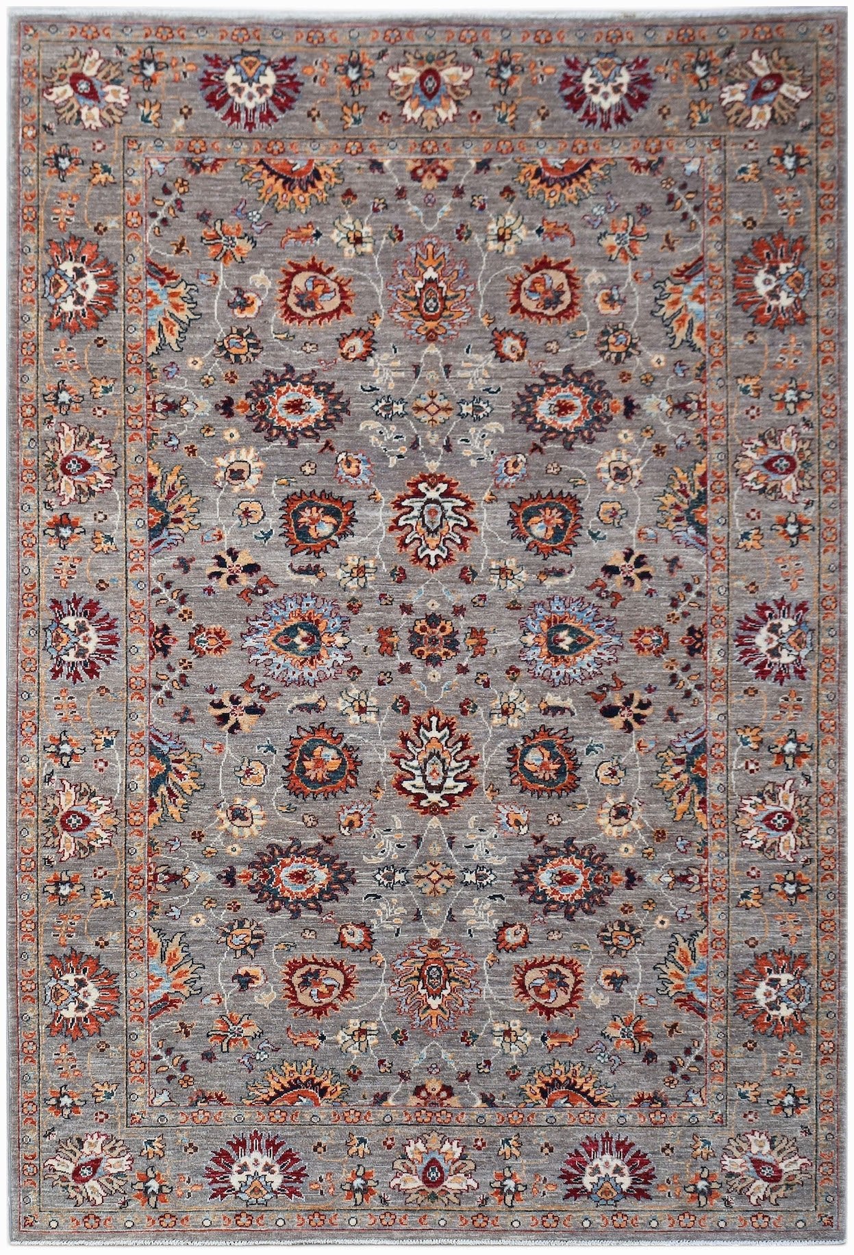 Handwoven Afghan Chobi Rug | 274 x 185 cm | 9' x 6'1" - Najaf Rugs & Textile