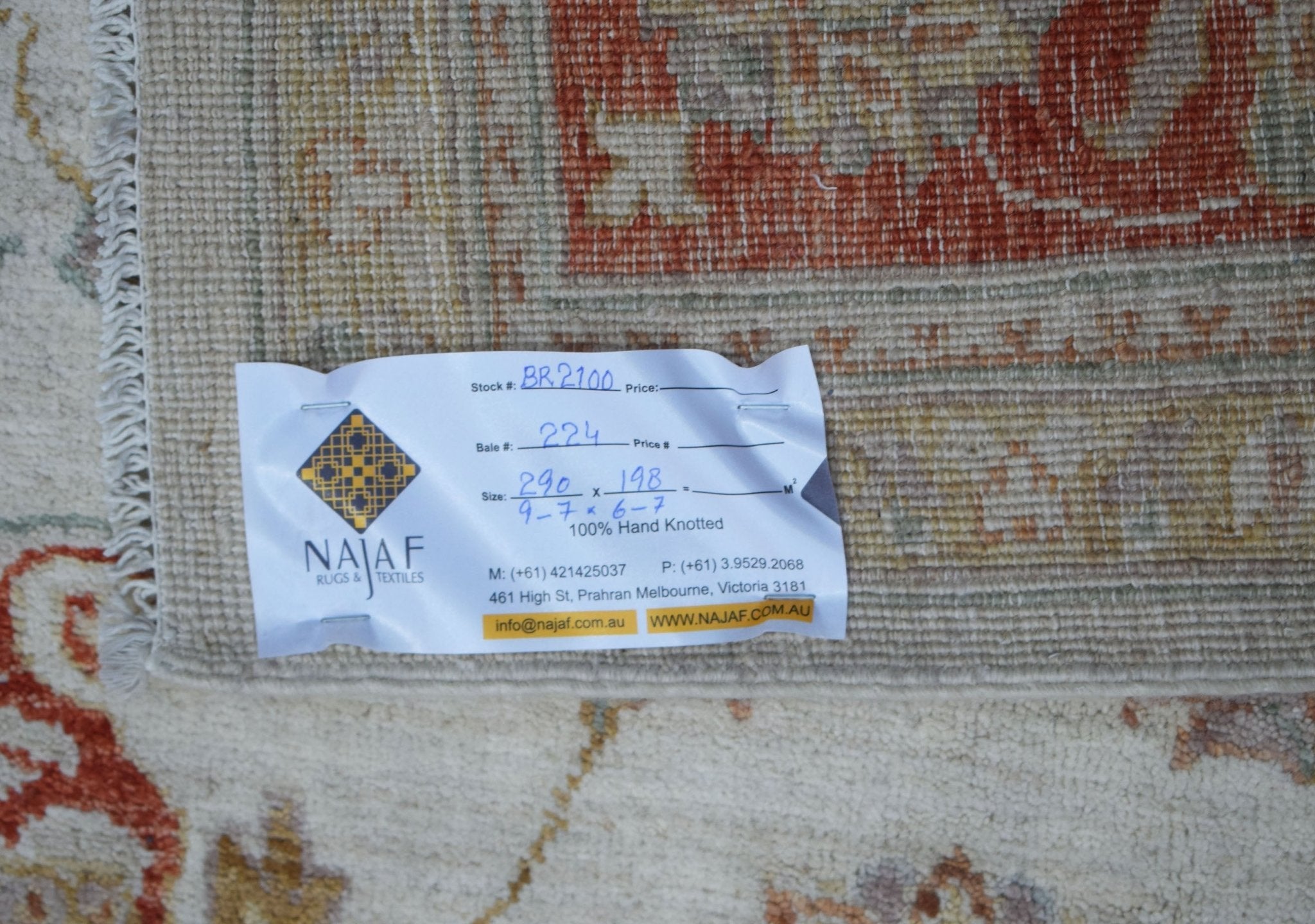 Handwoven Afghan Chobi Rug | 290 x 198 cm | 9'7" x 6'7" - Najaf Rugs & Textile
