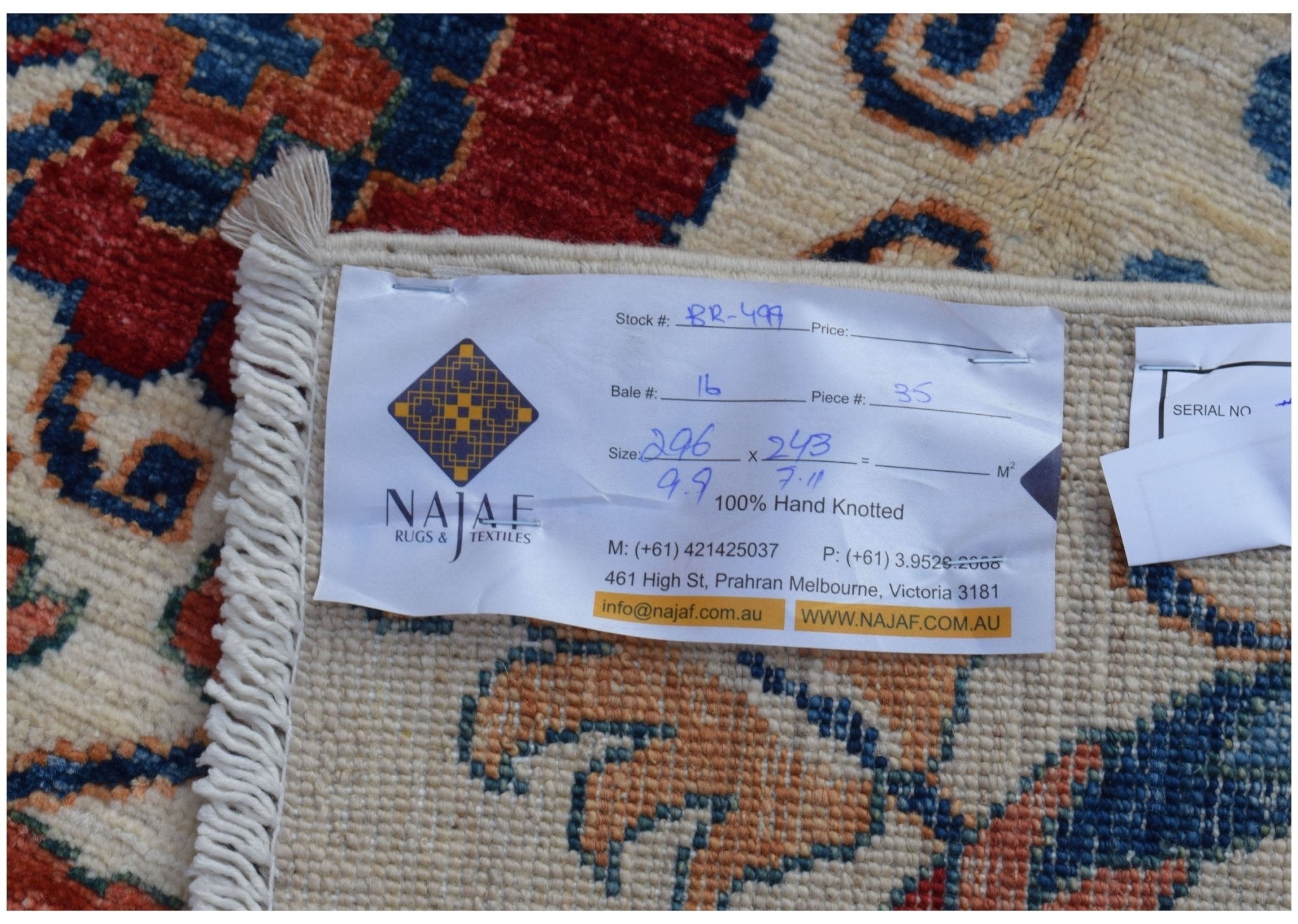 Handwoven Afghan Chobi Rug | 296 x 243 cm | 9'9" x 7'11" - Najaf Rugs & Textile