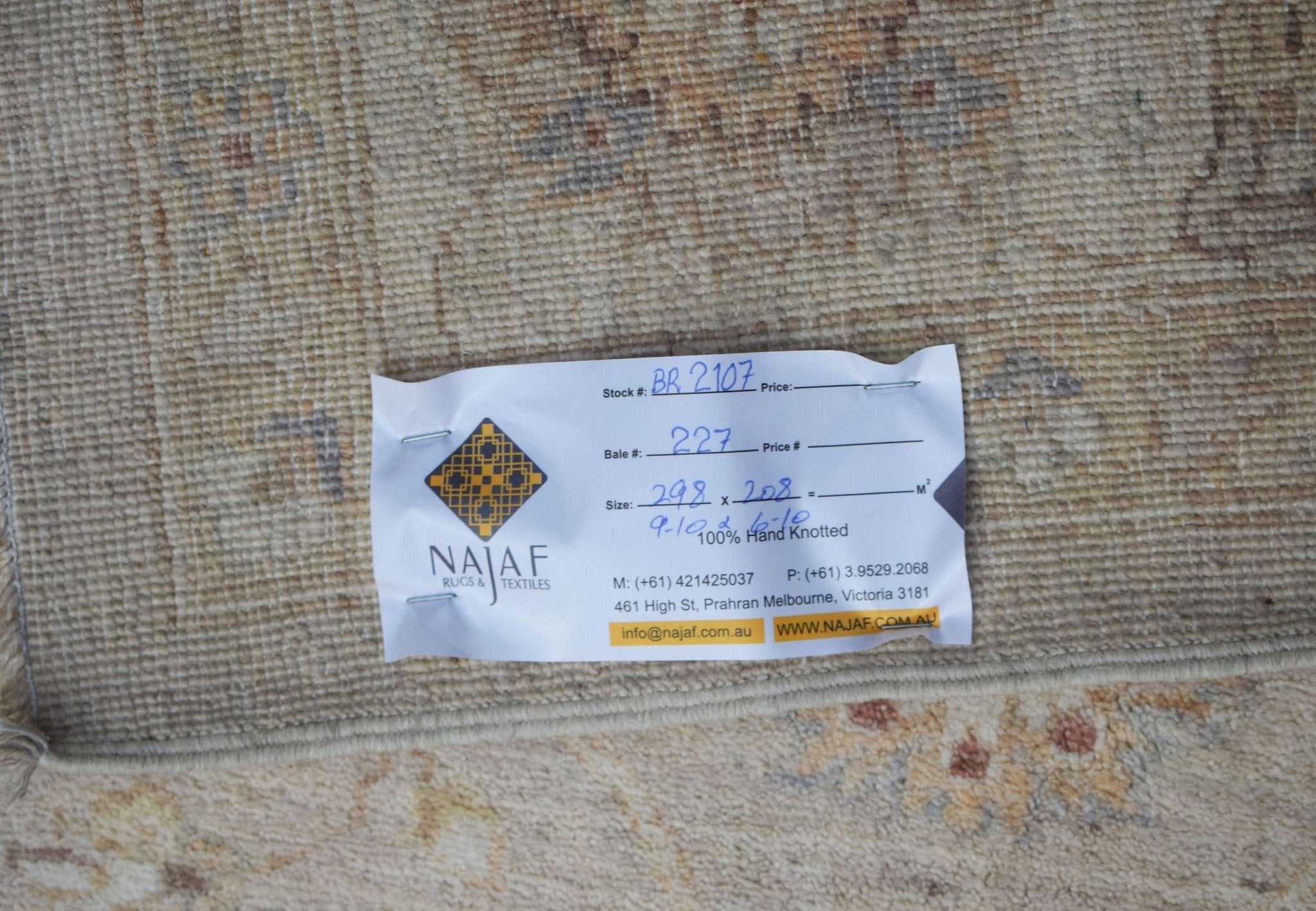 Handwoven Afghan Chobi Rug | 298 x 208 cm | 9'10" x 6'10" - Najaf Rugs & Textile