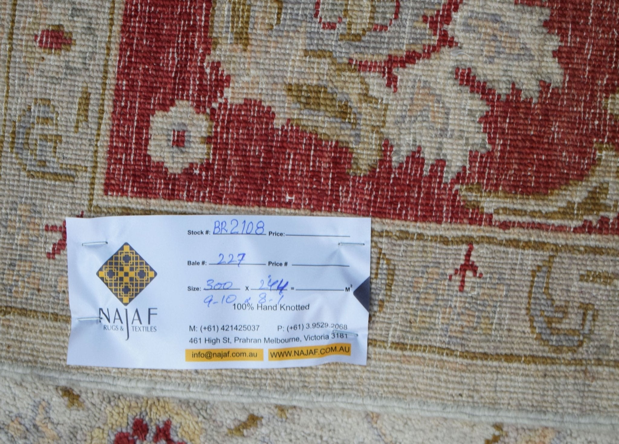 Handwoven Afghan Chobi Rug | 300 x 244 cm | 9'10" x 8'1" - Najaf Rugs & Textile