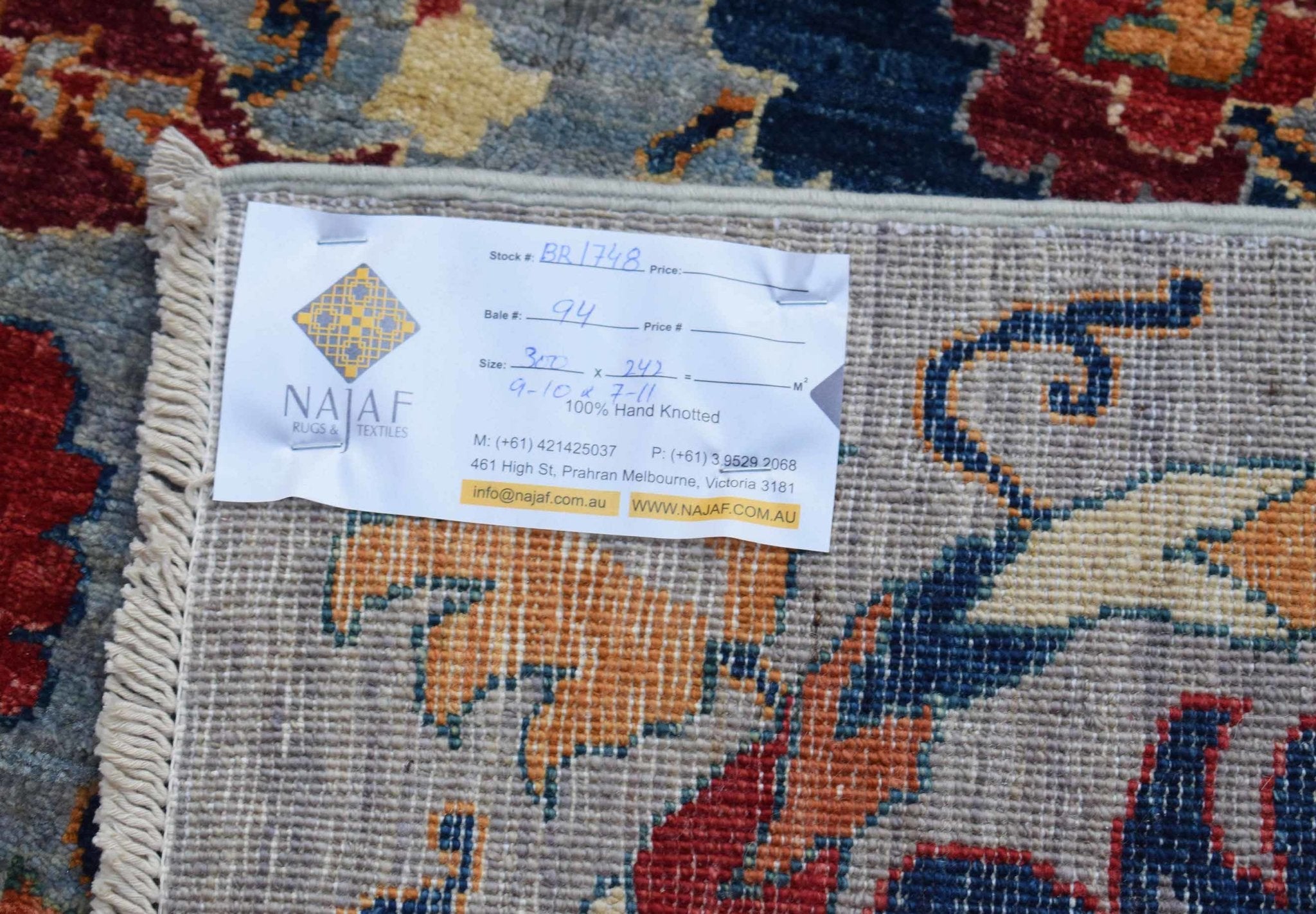 Handwoven Afghan Chobi Rug | 300 x 248 cm | 9'10" x 7'11" - Najaf Rugs & Textile