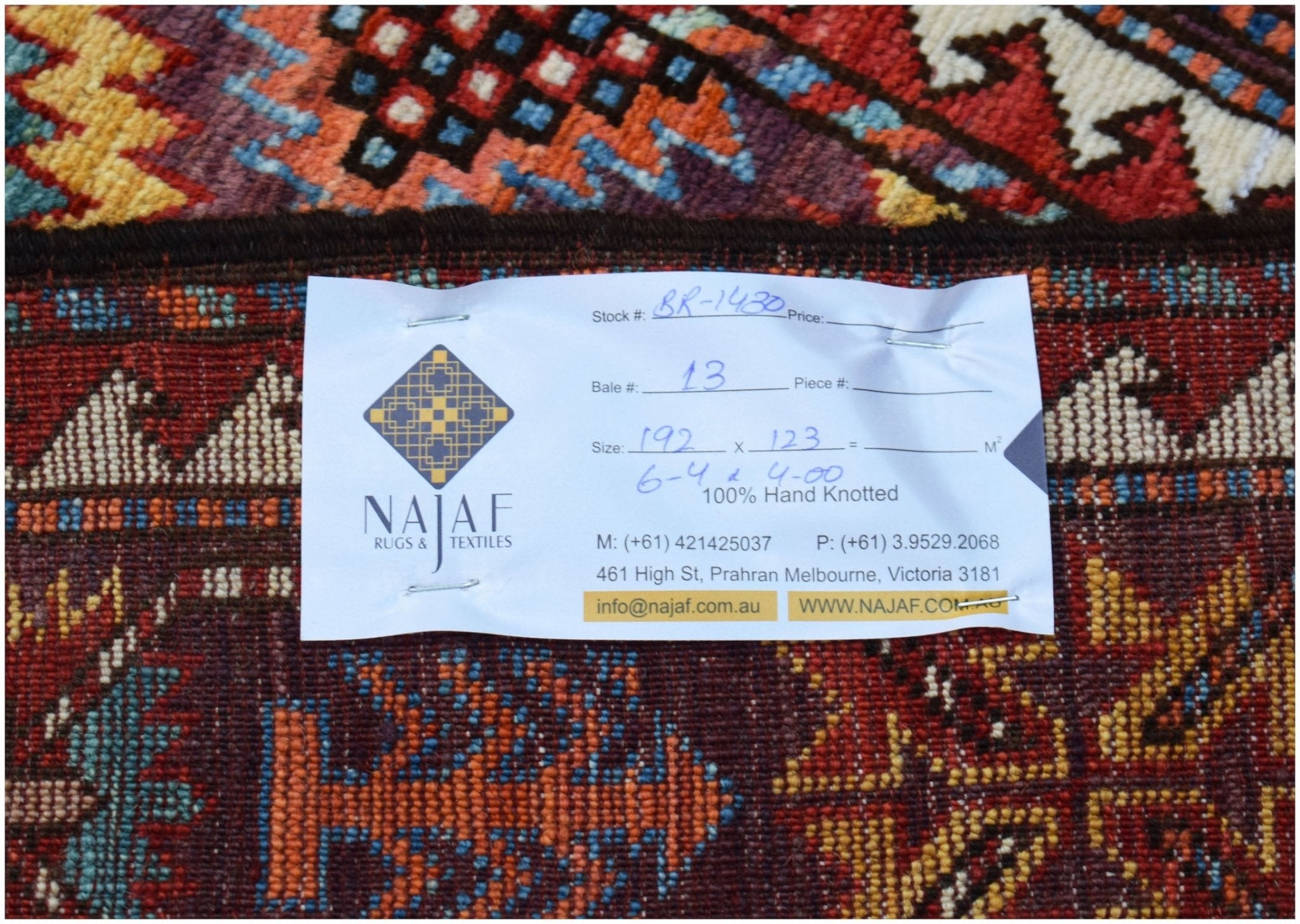 Handwoven Afghan Herati Chobi Rug | 192 x 123 cm | 6'4" x 4' - Najaf Rugs & Textile