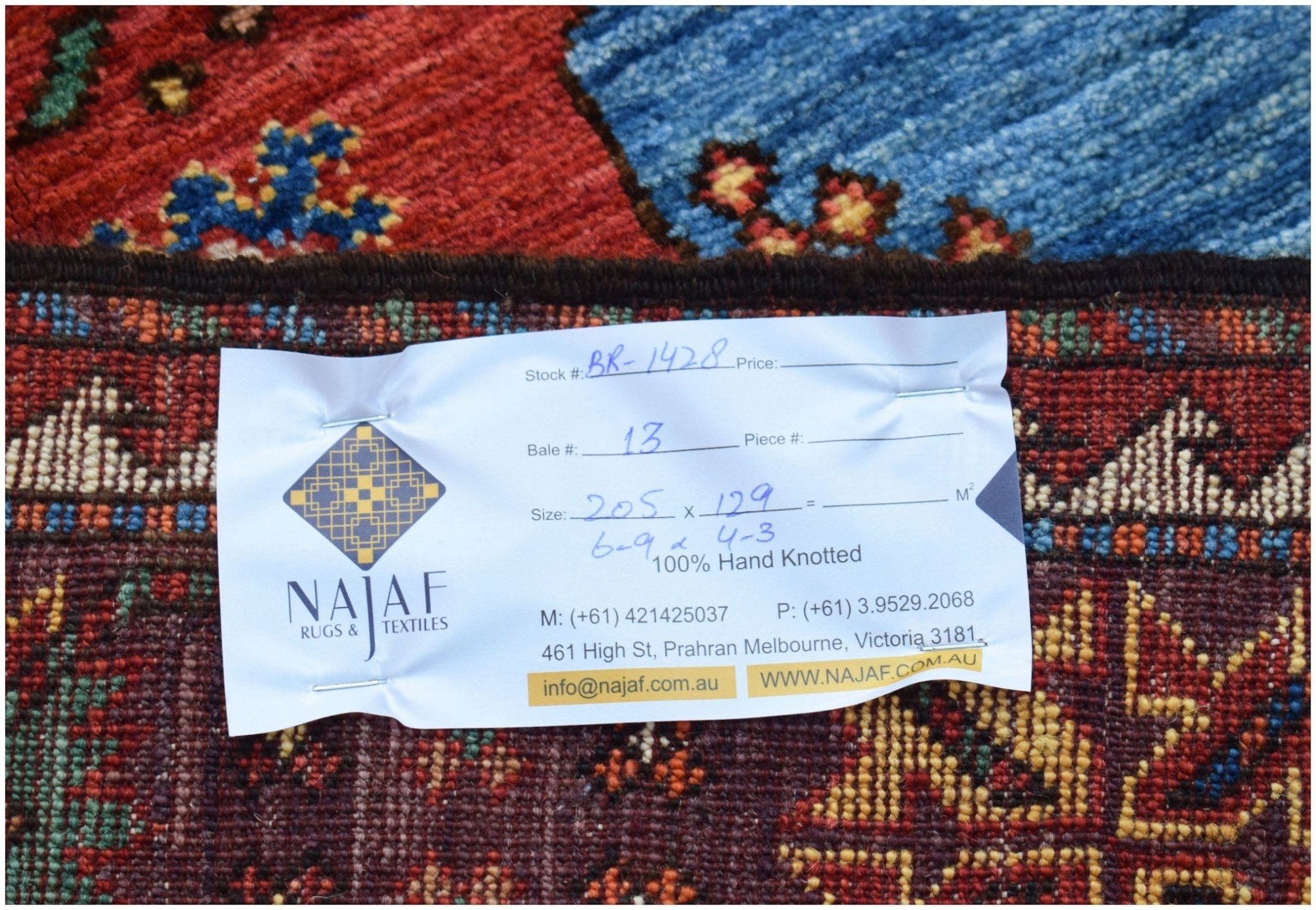 Handwoven Afghan Herati Chobi Rug | 205 x 129 cm | 6'9" x 4'3" - Najaf Rugs & Textile