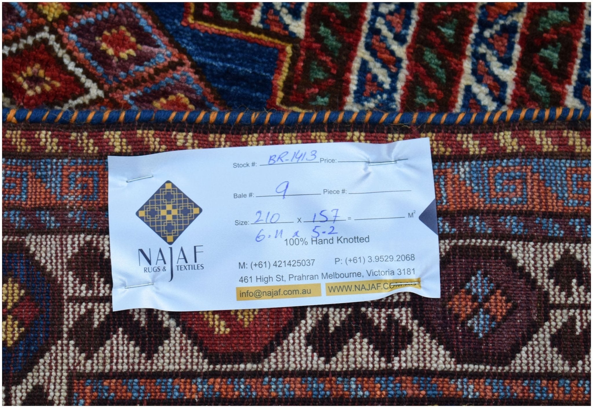 Handwoven Afghan Herati Chobi Rug | 210 x 157 cm | 6'11" x 5'2" - Najaf Rugs & Textile