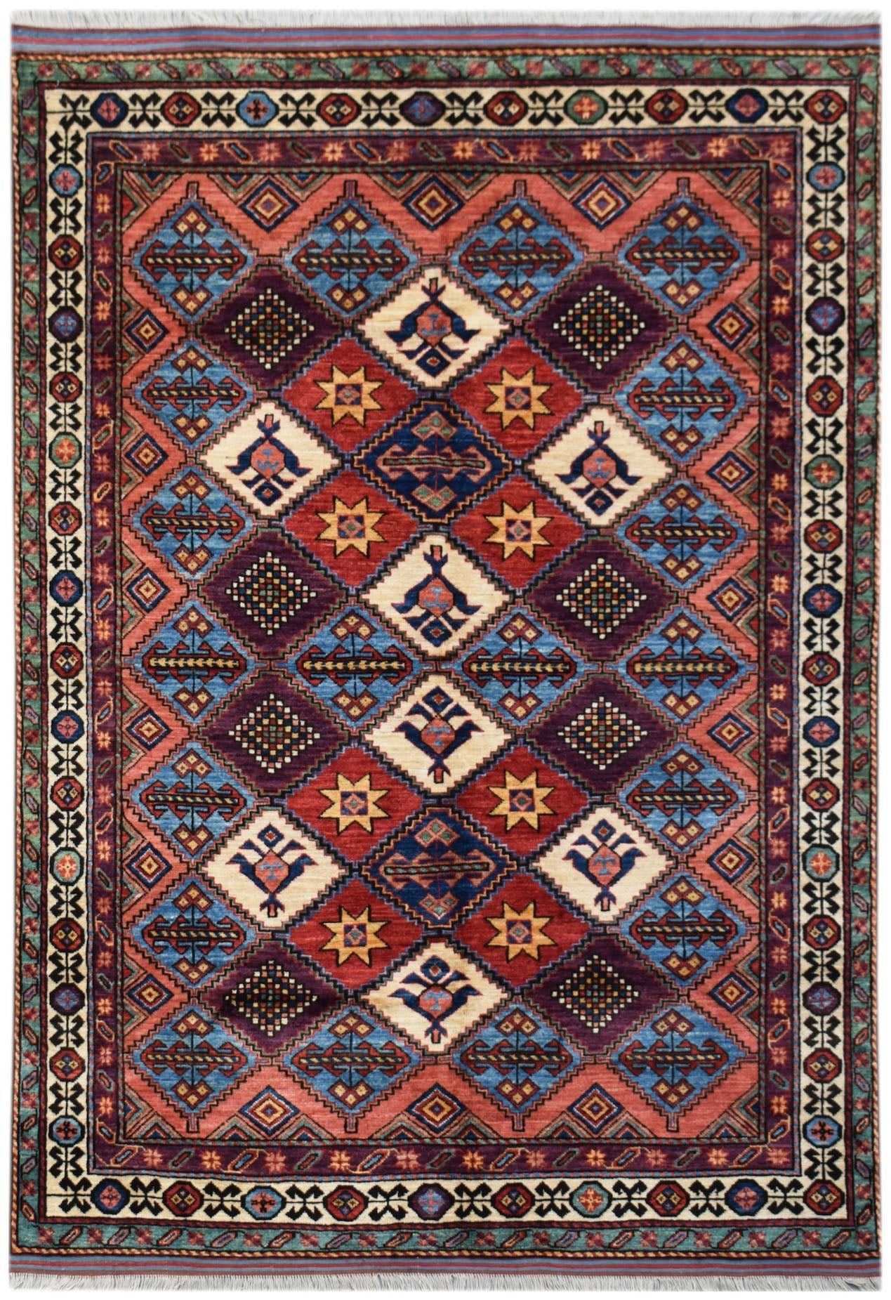 Handwoven Afghan Herati Chobi Rug | 213 x 153 cm | 7' x 5'" - Najaf Rugs & Textile
