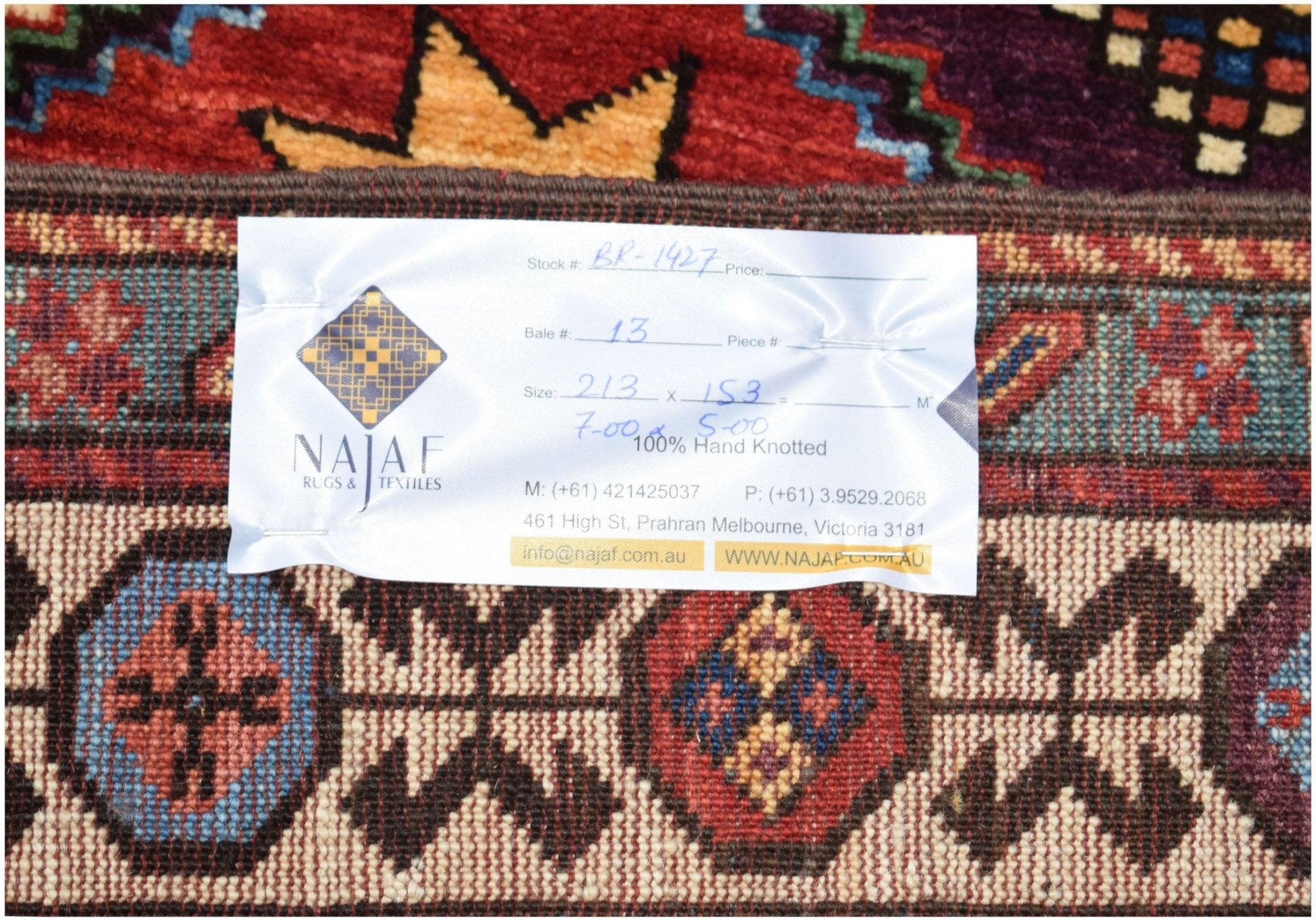 Handwoven Afghan Herati Chobi Rug | 213 x 153 cm | 7' x 5'" - Najaf Rugs & Textile