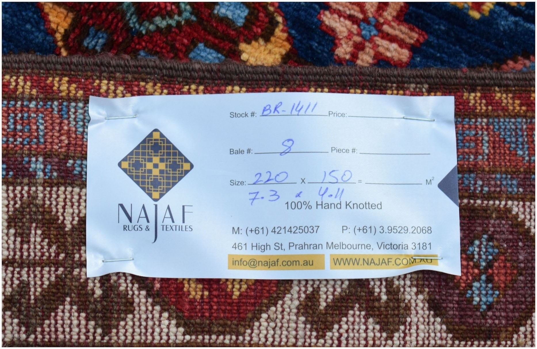 Handwoven Afghan Herati Chobi Rug | 220 x 150 cm | 7'3" x 4'4" - Najaf Rugs & Textile