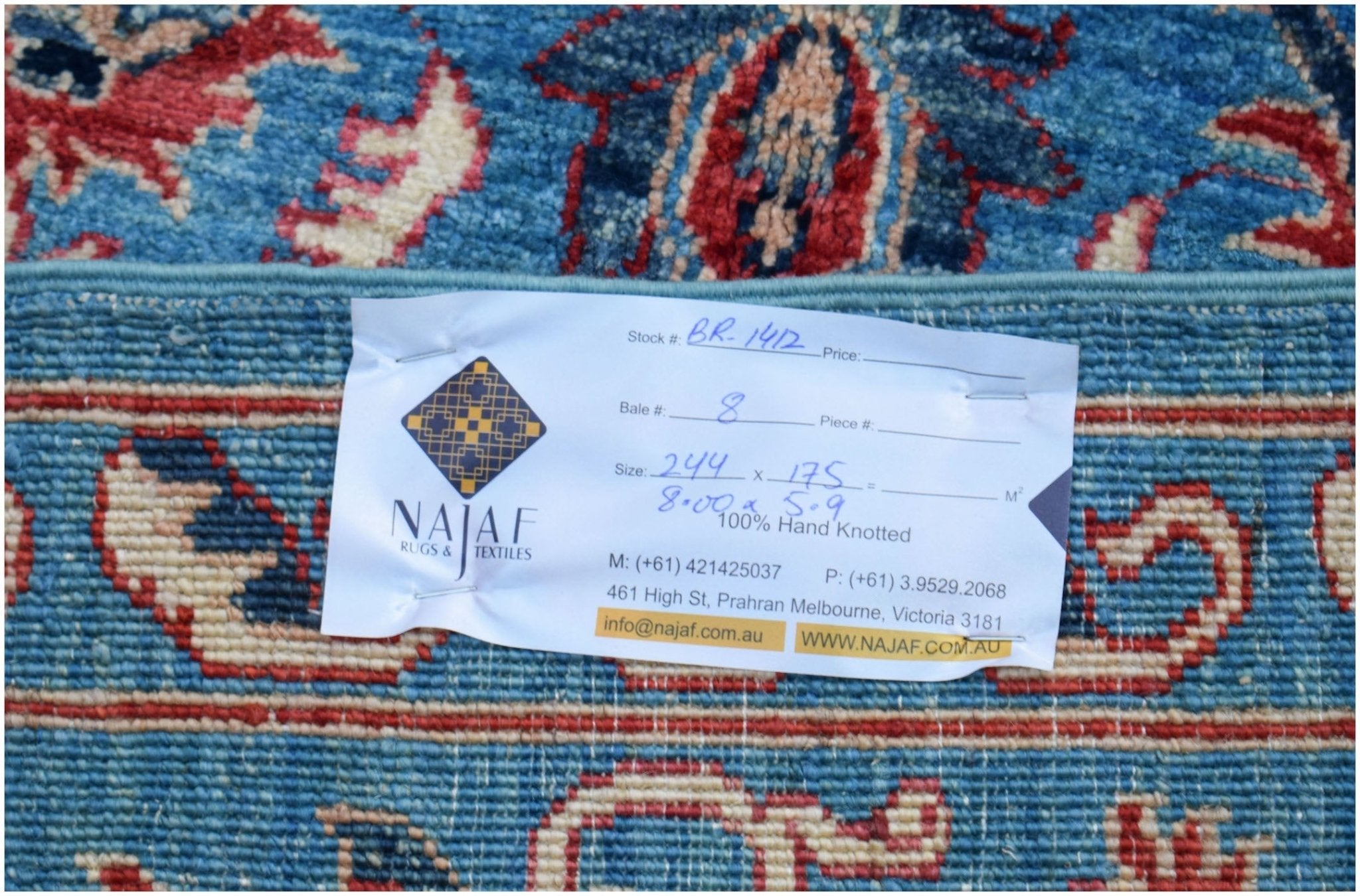 Handwoven Afghan Suzani Chobi Rug | 244 x 175 cm | 8' x 5'9" - Najaf Rugs & Textile