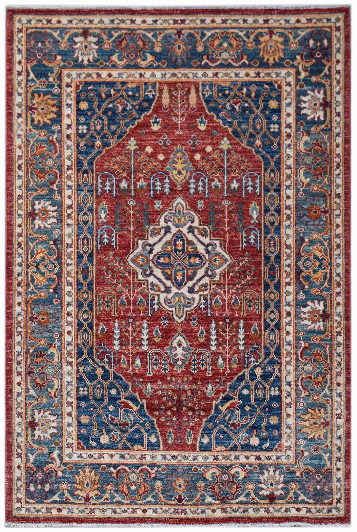 Handwoven Traditional Afghan Chobi Rug | 148 x 101 cm | 4'10" x 3'4" - Najaf Rugs & Textile