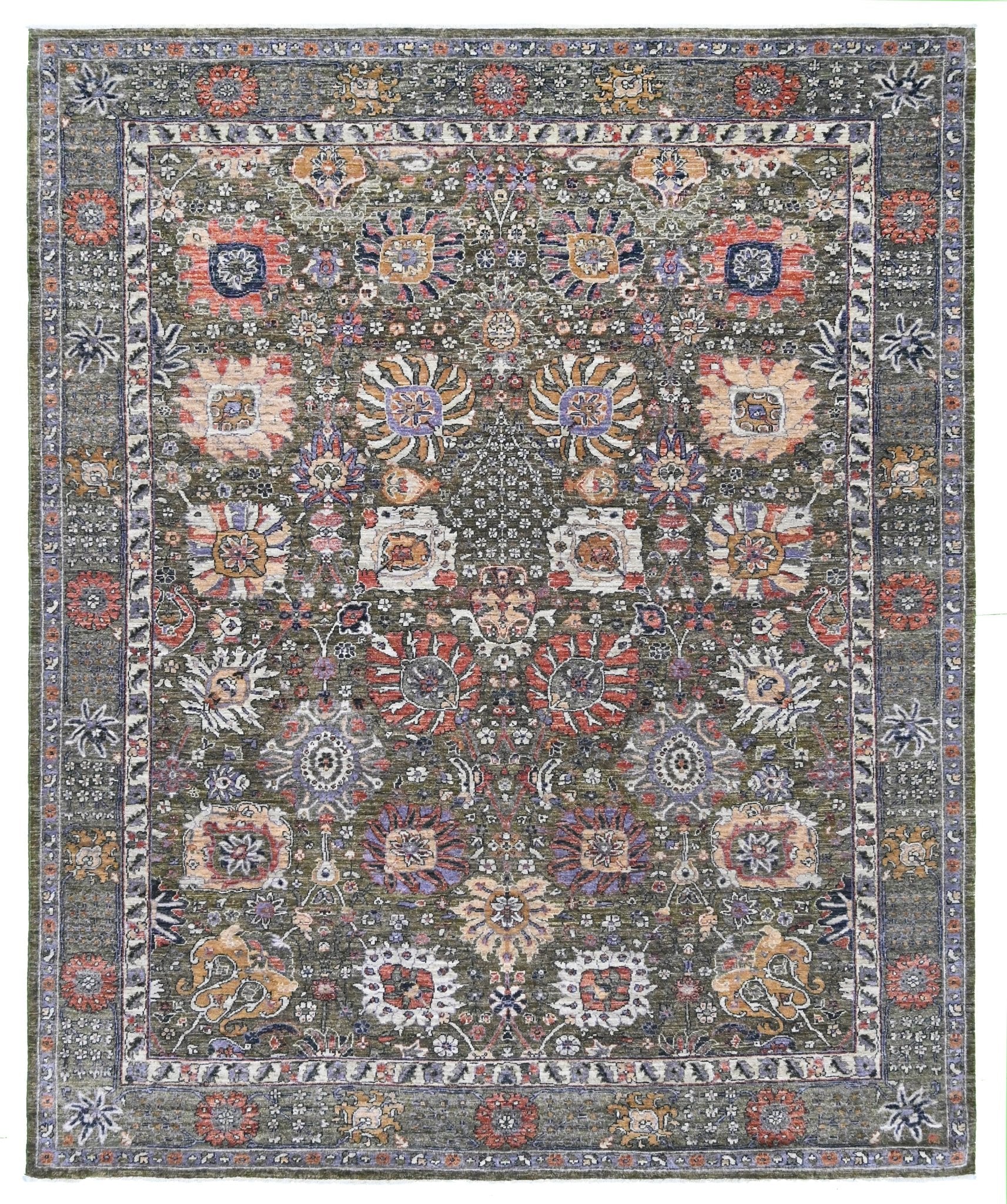 Handwoven Traditional Afghan Chobi Rug | 300 x 244 cm | 9'8" x 8' - Najaf Rugs & Textile